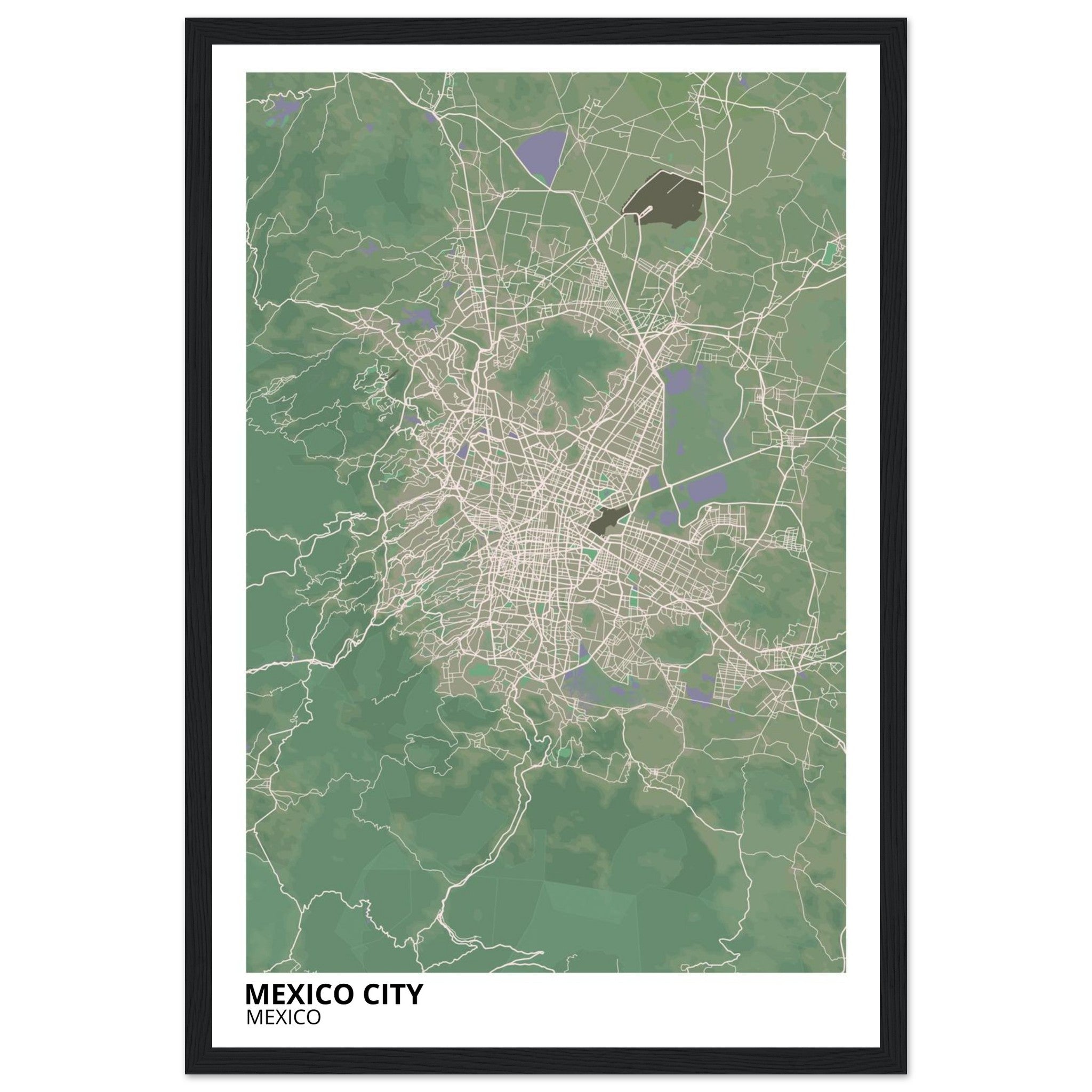 Mexico City Mexico City Map Poster | Custom Map Art Print - Ink And Atlas