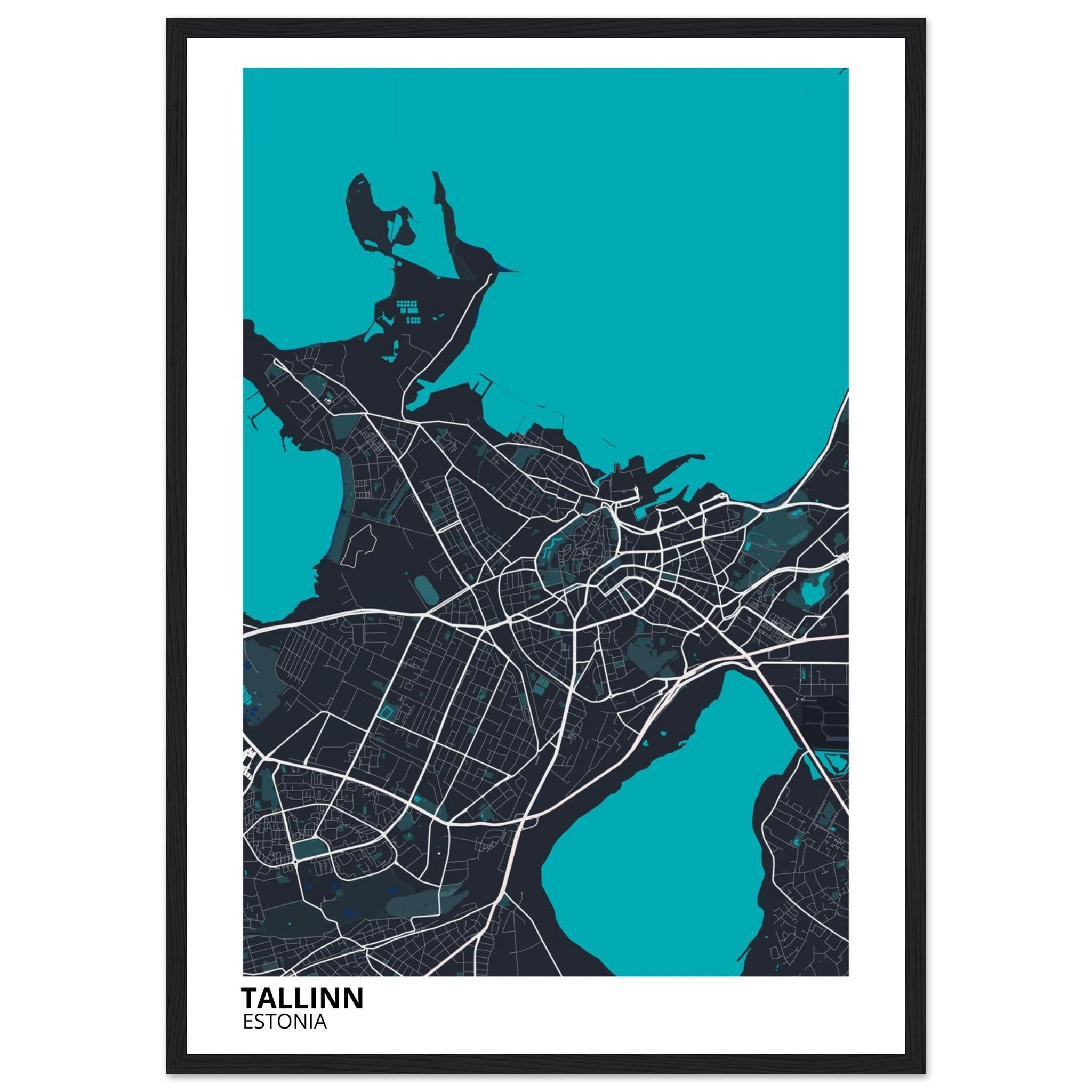 Tallinn Estonia City Map Poster | Custom Map Art Print - Ink And Atlas