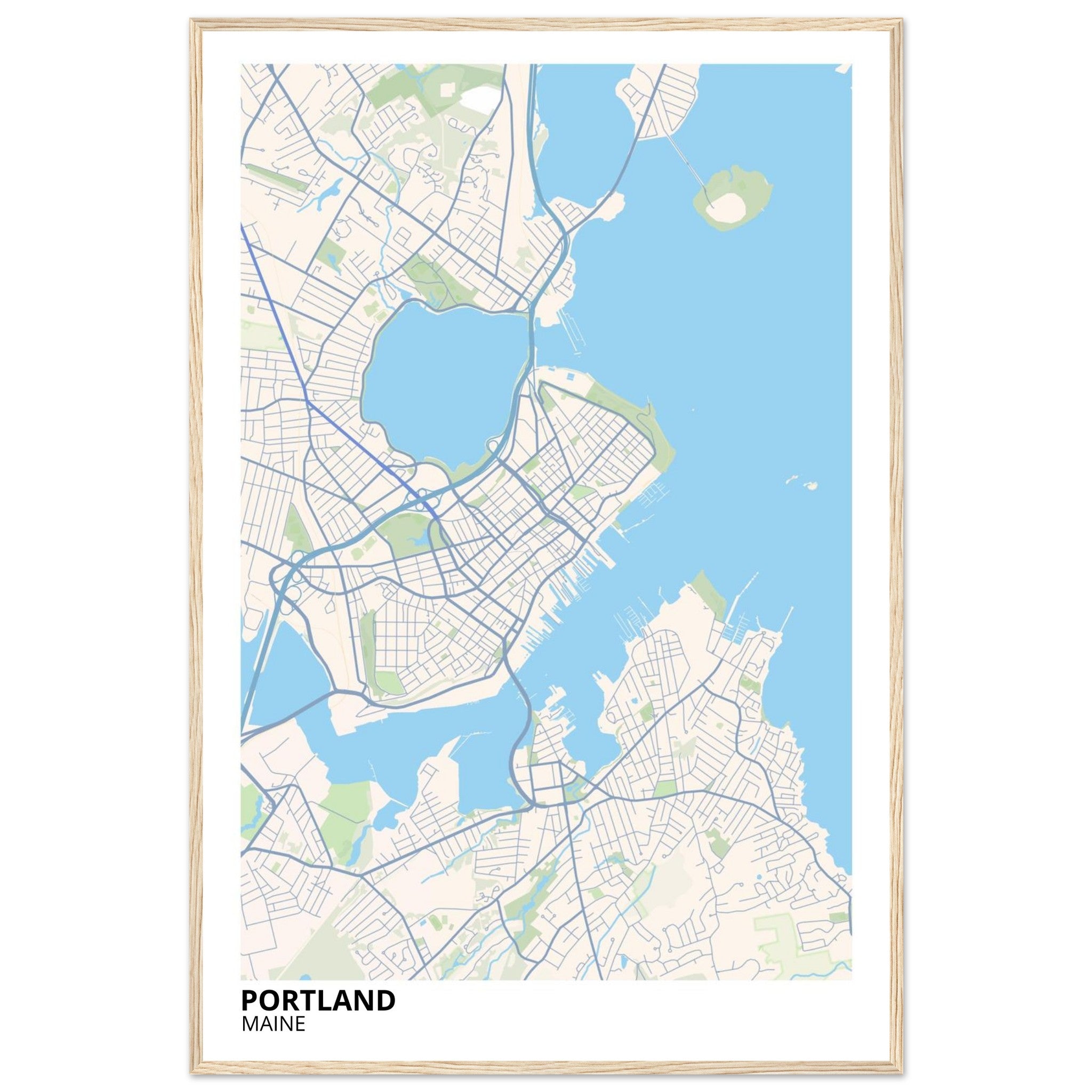 Portland Maine City Map Poster | Custom Map Art Print - Ink And Atlas