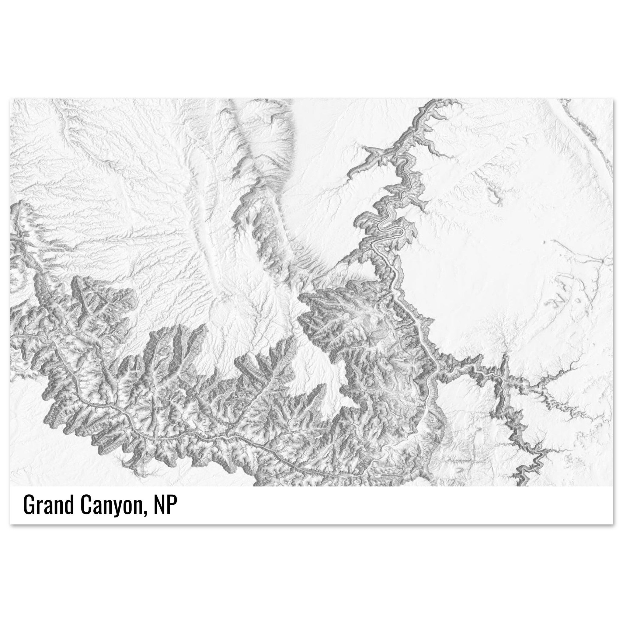 custom shaded relief print