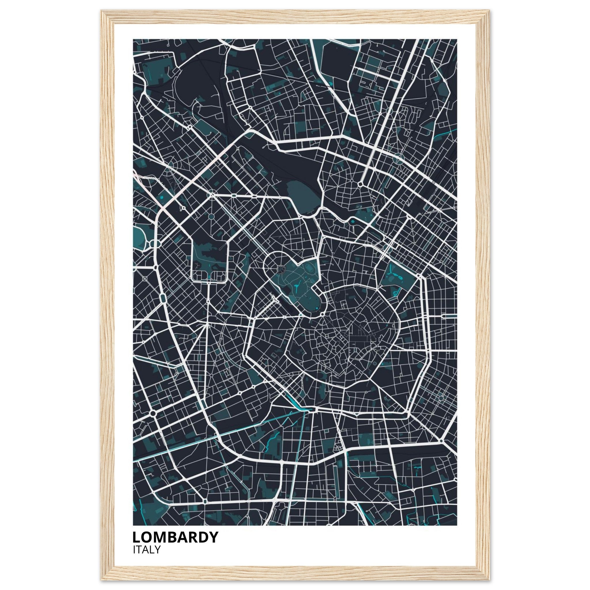 Lombardy Italy City Map Poster | Custom Map Art Print - Ink And Atlas