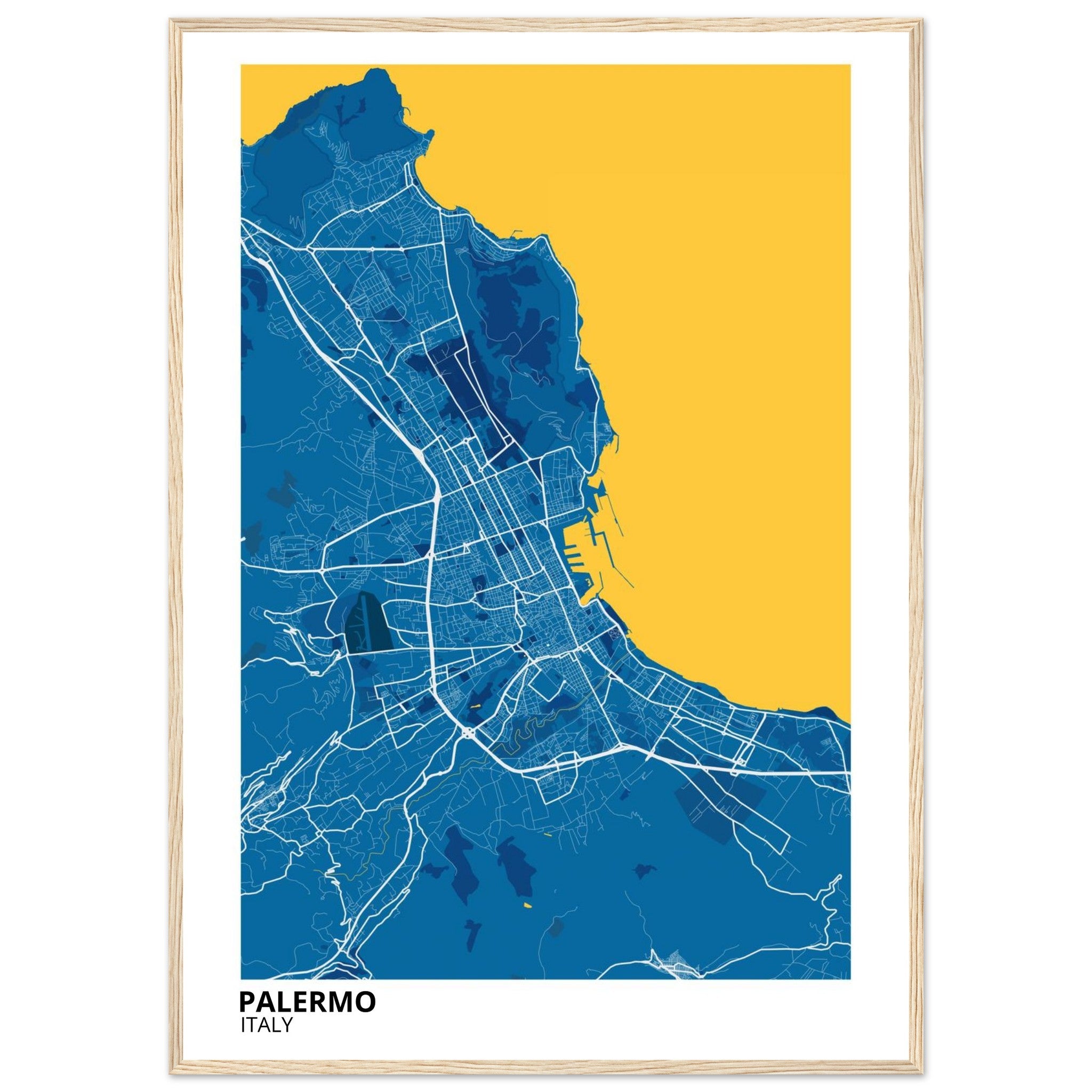 Palermo Italy City Map Poster | Custom Map Art Print - Ink And Atlas