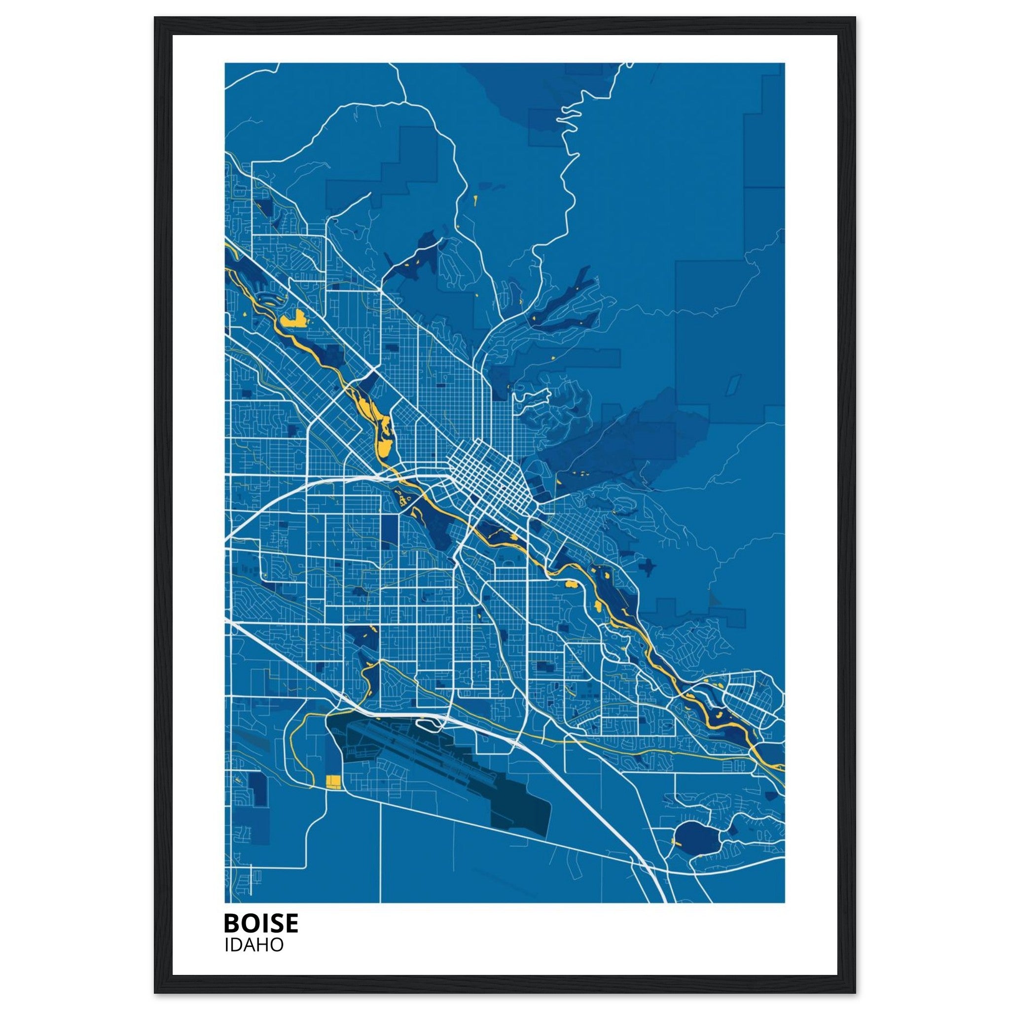 boise map poster print