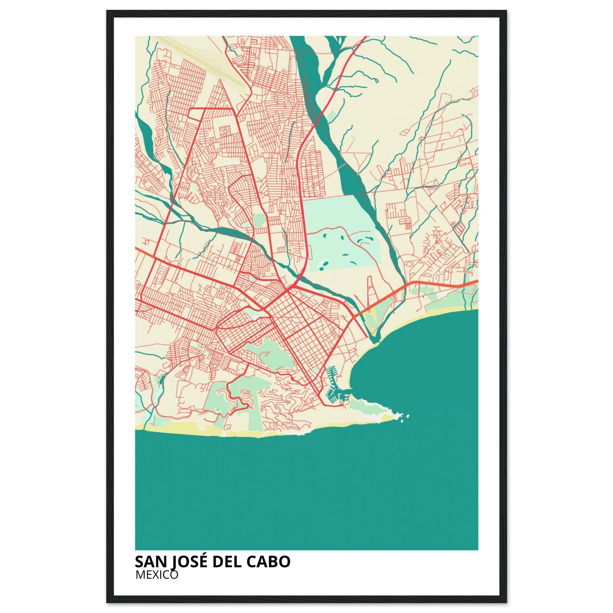 San Jose Del Cabo Mexico City Map Poster | Custom Map Art Print - Ink And Atlas