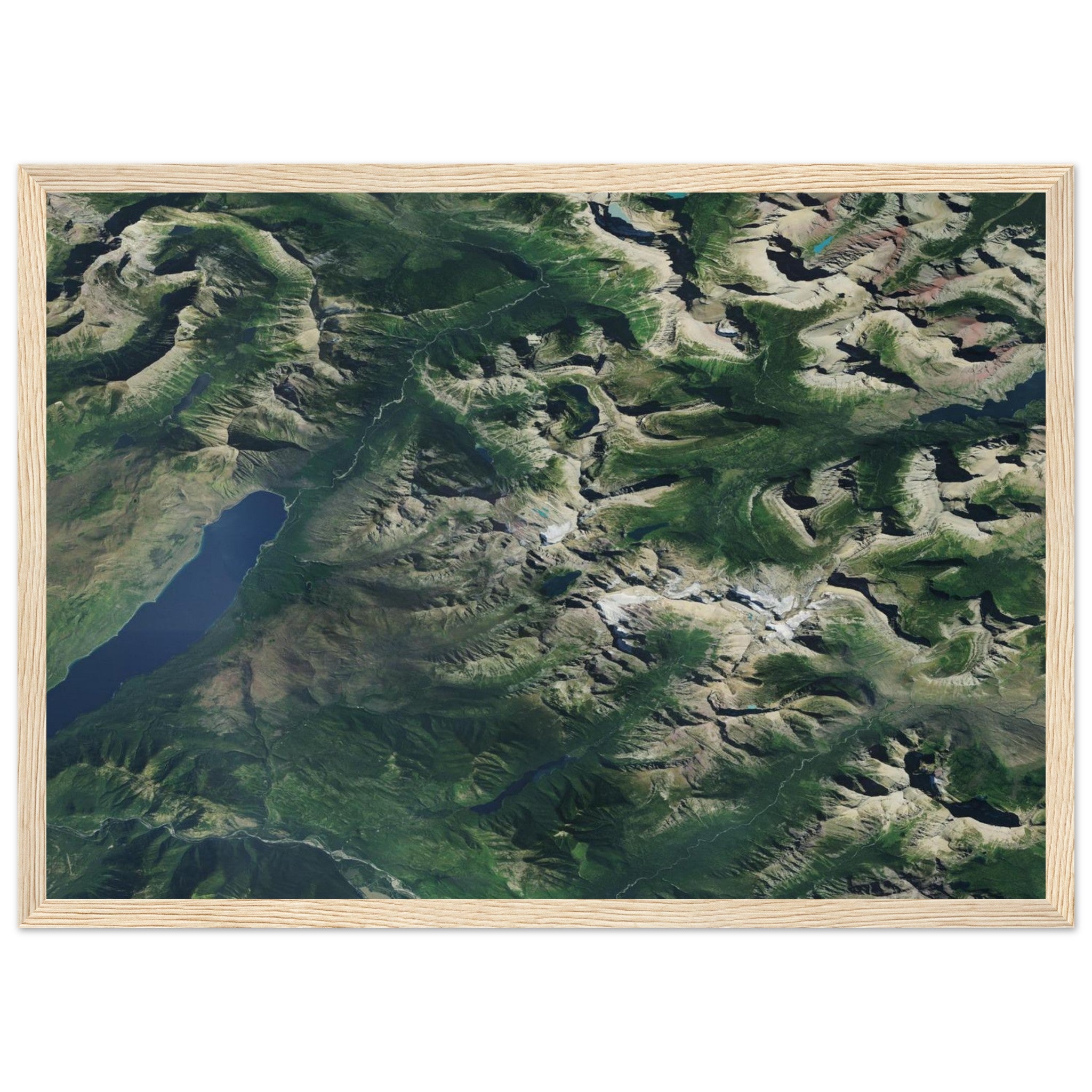 Glacier National Park Natural Earth Print - Ink And Atlas