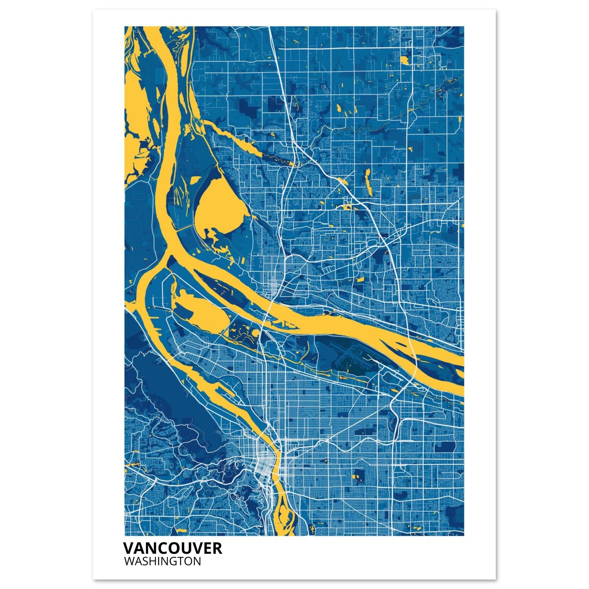 Vancouver Washington City Map Poster | Custom Map Art Print - Ink And Atlas