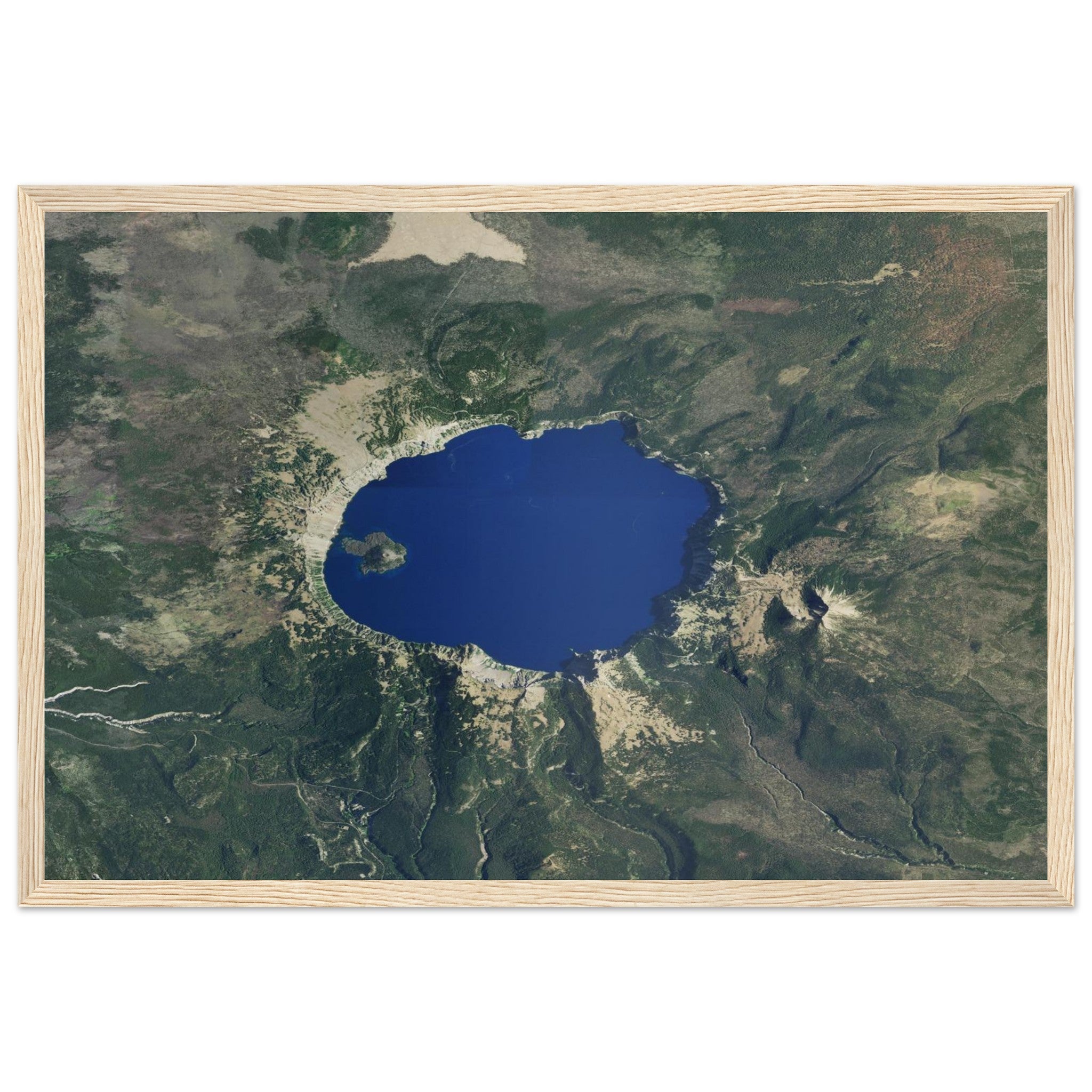 Crater Lake National Park Natural Earth Print - Ink And Atlas