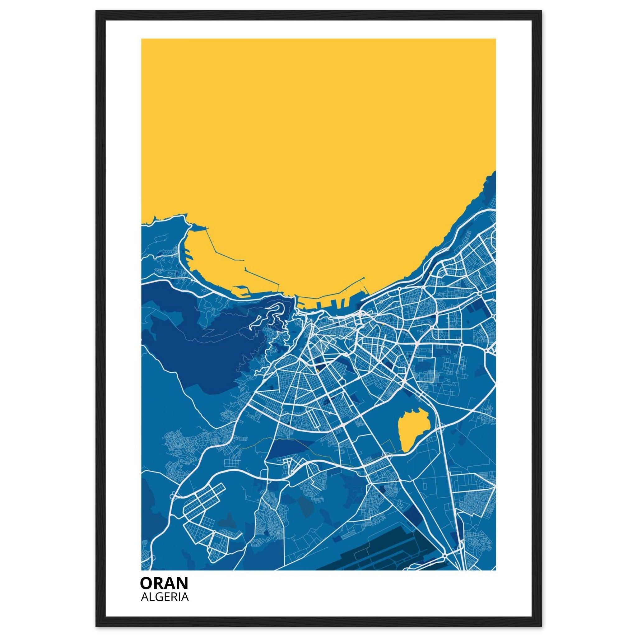 Oran Algeria City Map Poster | Custom Map Art Print - Ink And Atlas