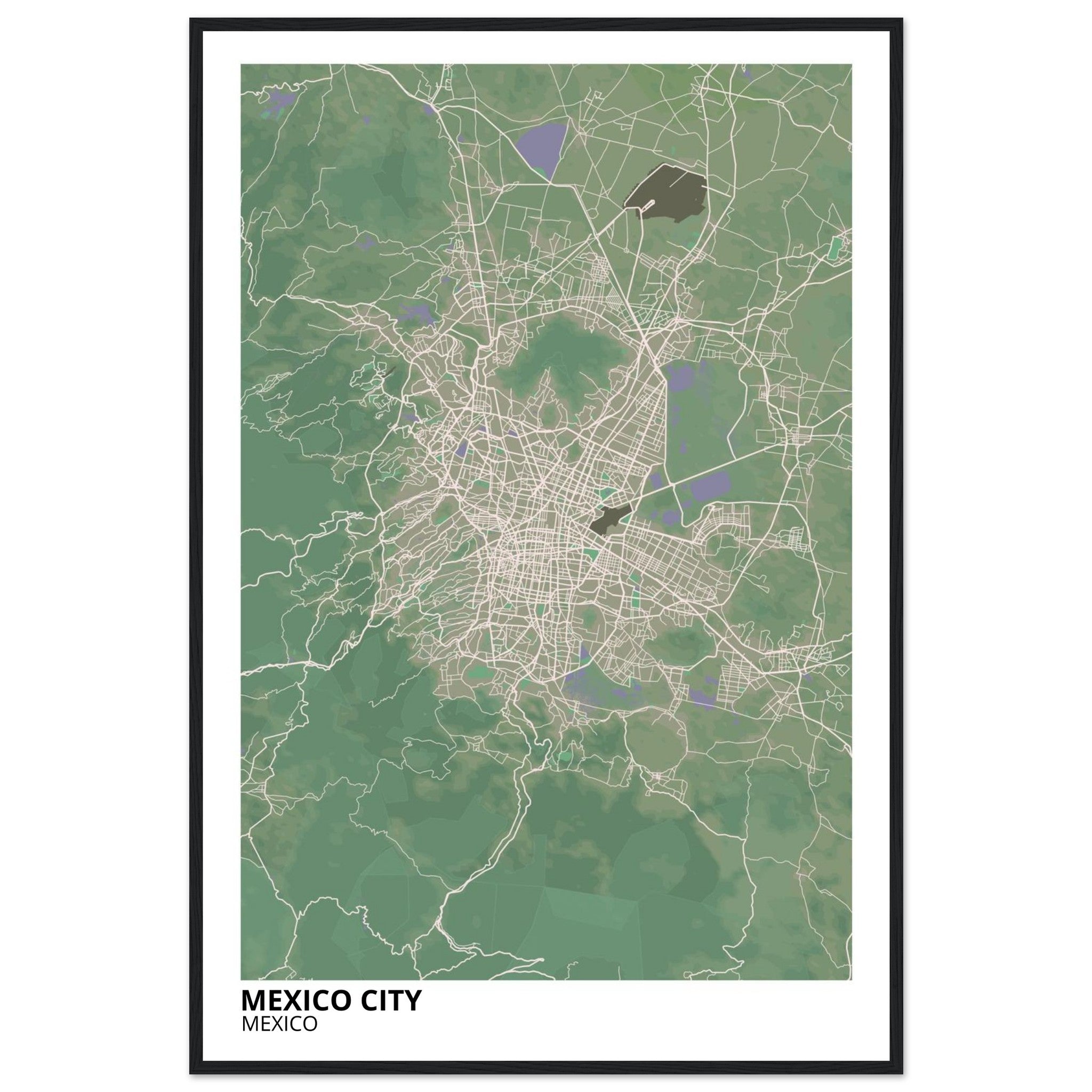 Mexico City Mexico City Map Poster | Custom Map Art Print - Ink And Atlas