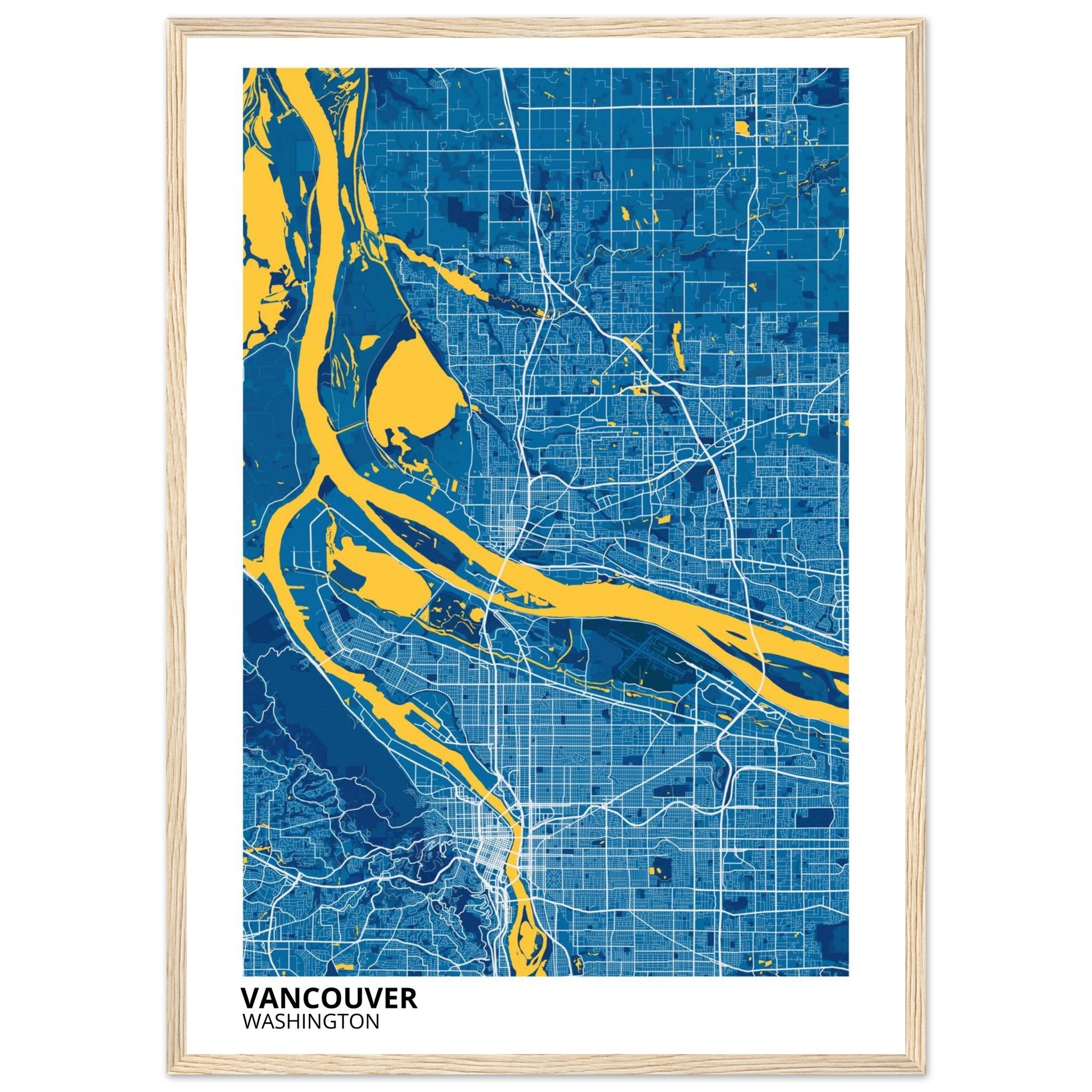 Vancouver Washington City Map Poster | Custom Map Art Print - Ink And Atlas