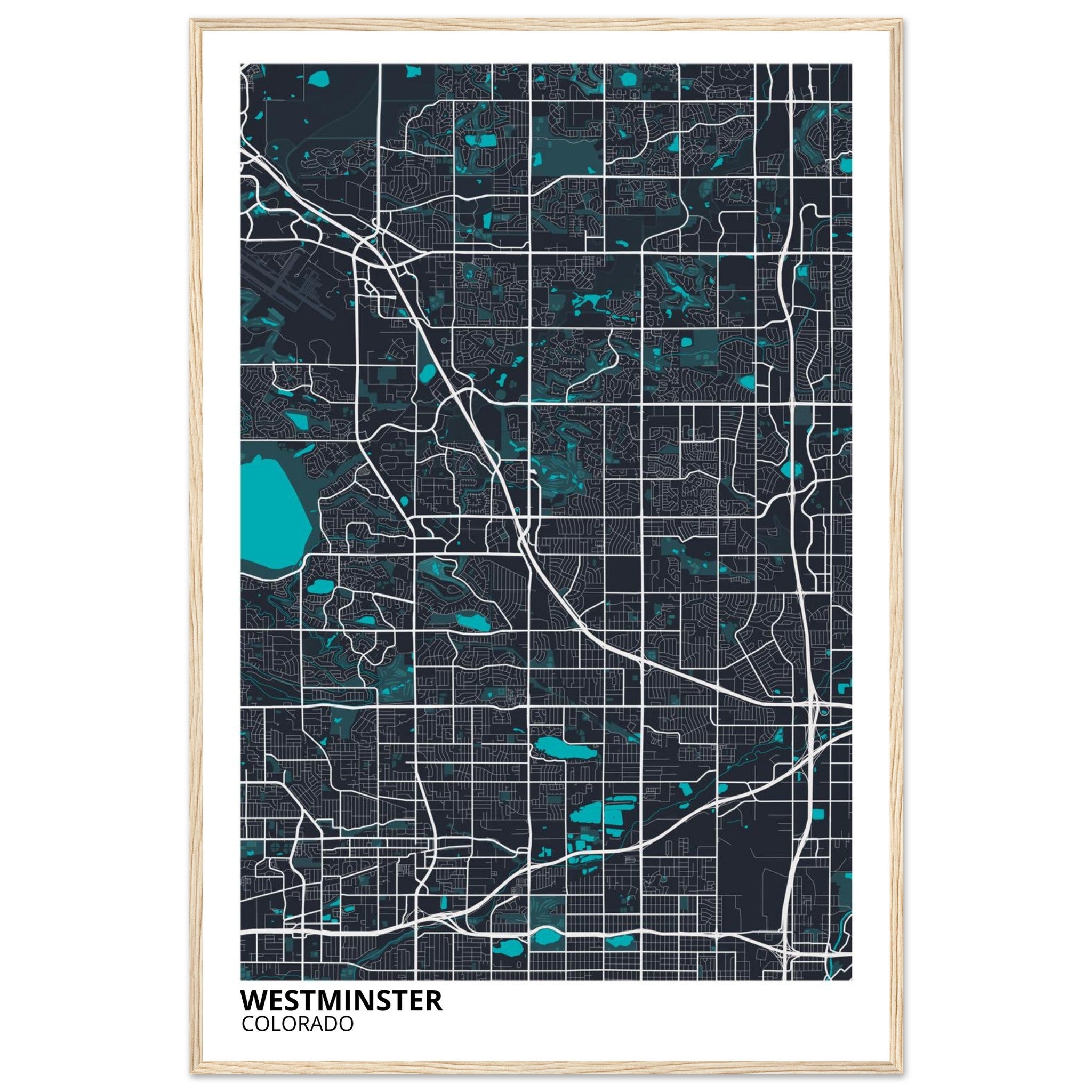 Westminster Colorado City Map Poster | Custom Map Art Print - Ink And Atlas