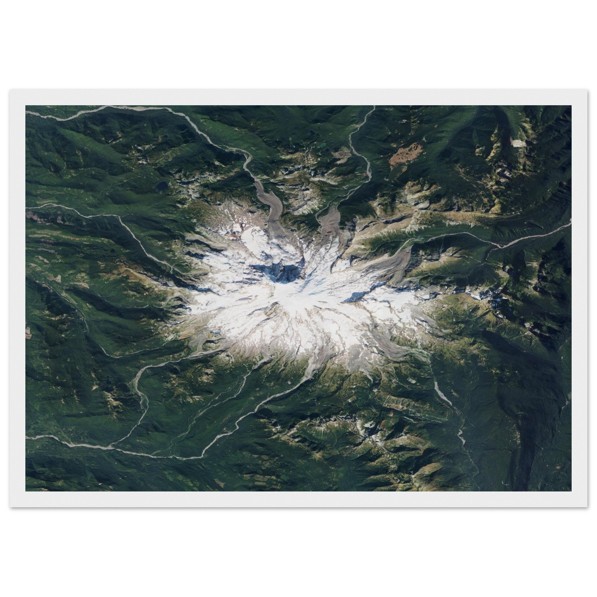 Mount Rainier National Park Natural Earth Print - Ink And Atlas