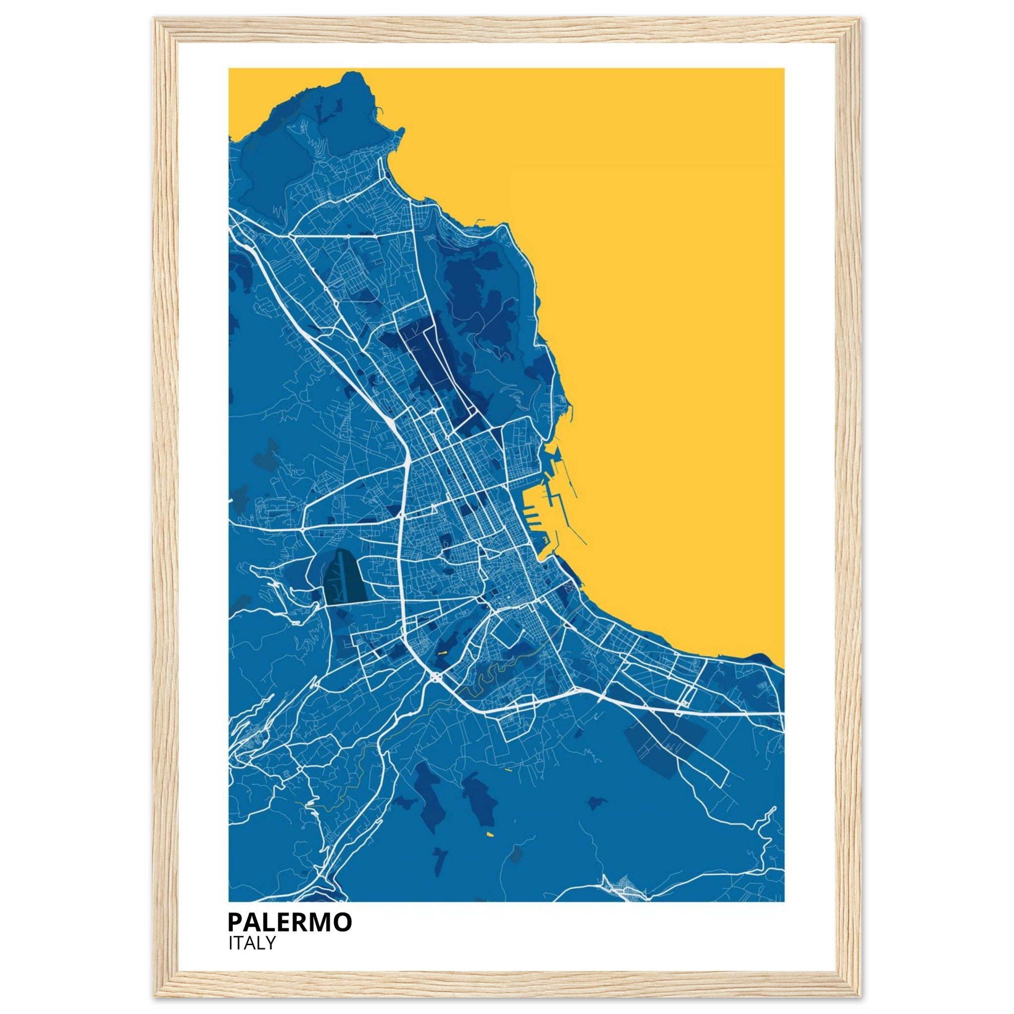 Palermo Italy City Map Poster | Custom Map Art Print - Ink And Atlas