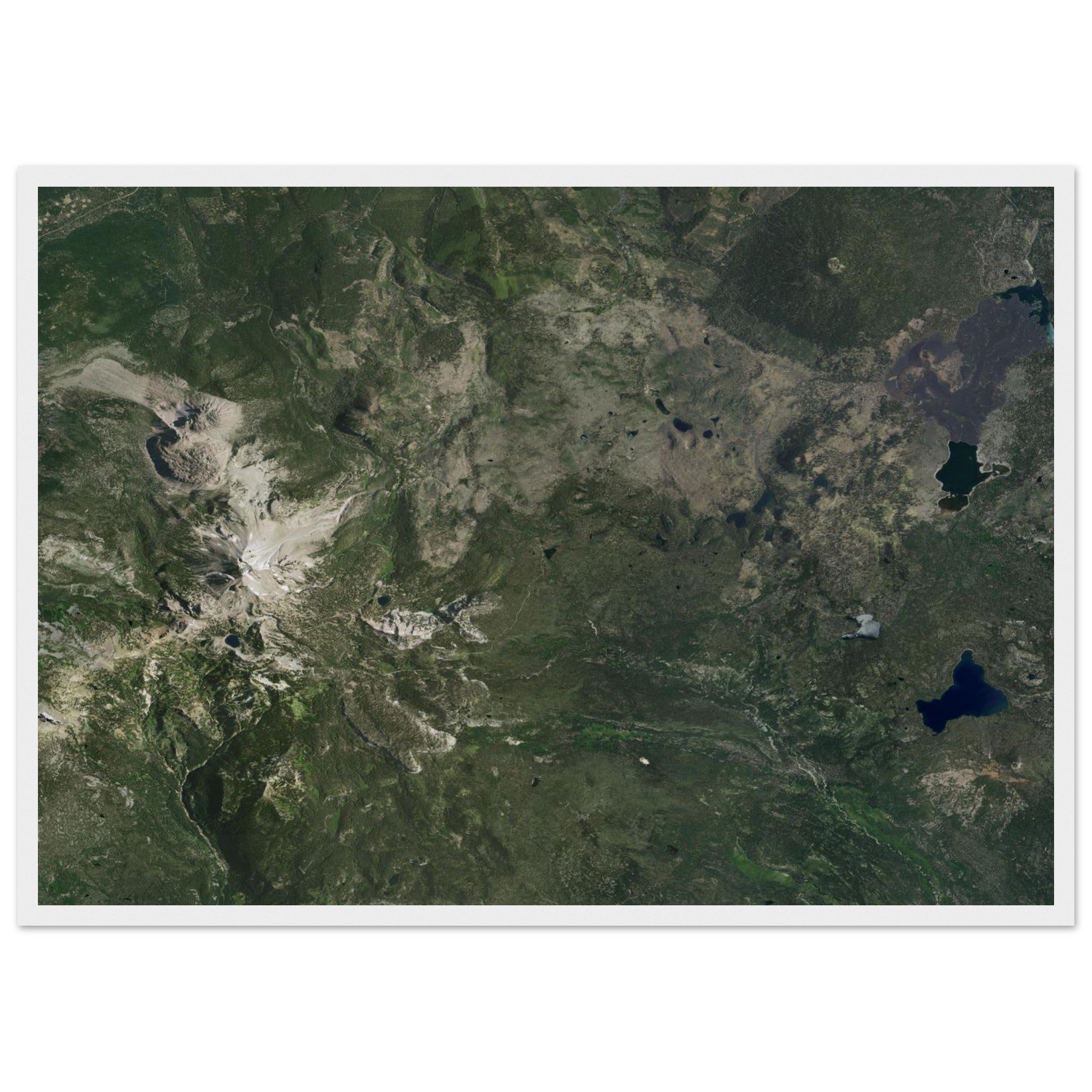 Lassen Volcanic National Park Natural Earth Print - Ink And Atlas