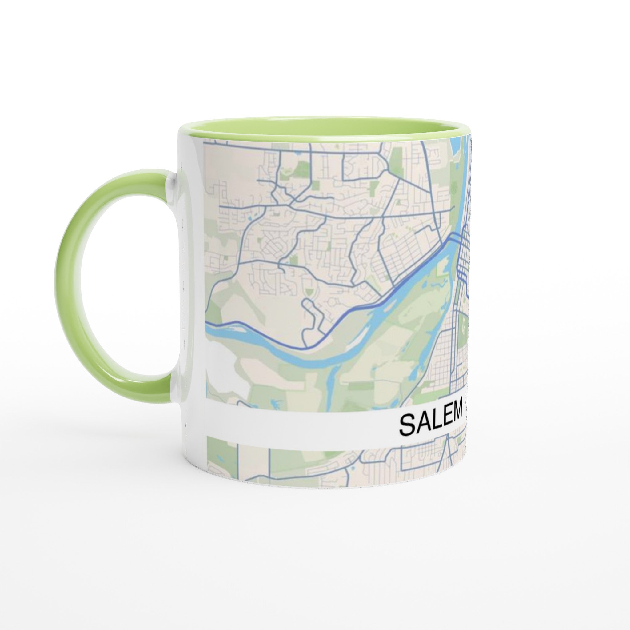 Salem Oregon Modern City Map Mug (11oz) - Ink And Atlas
