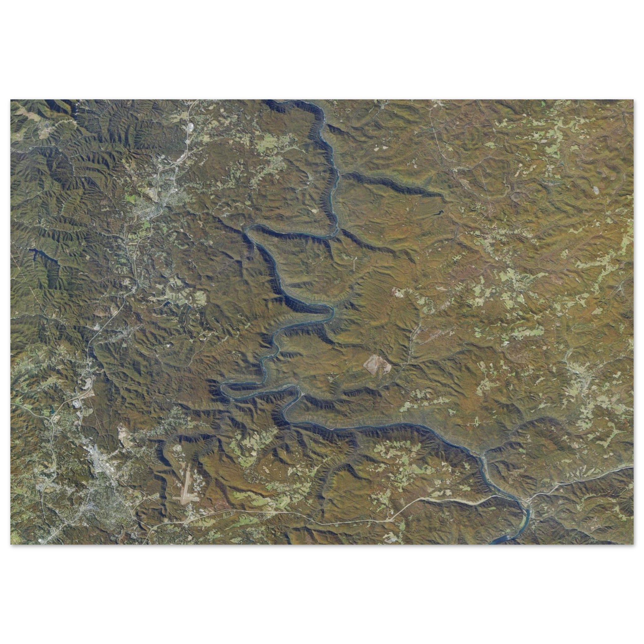 New River Gorge National Park Natural Earth Print - Ink And Atlas