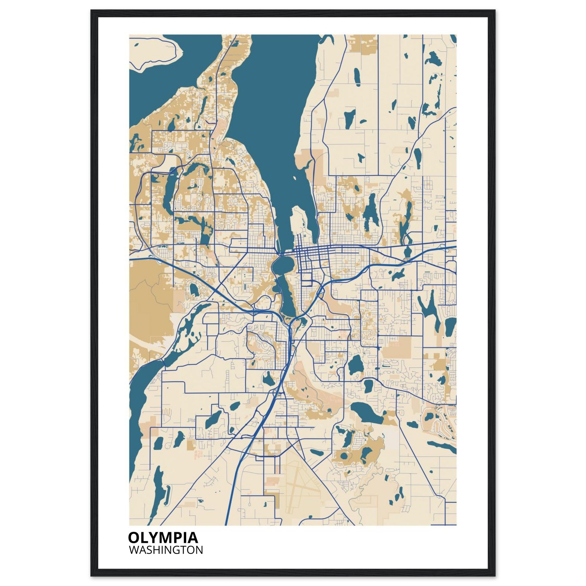olympia map poster print