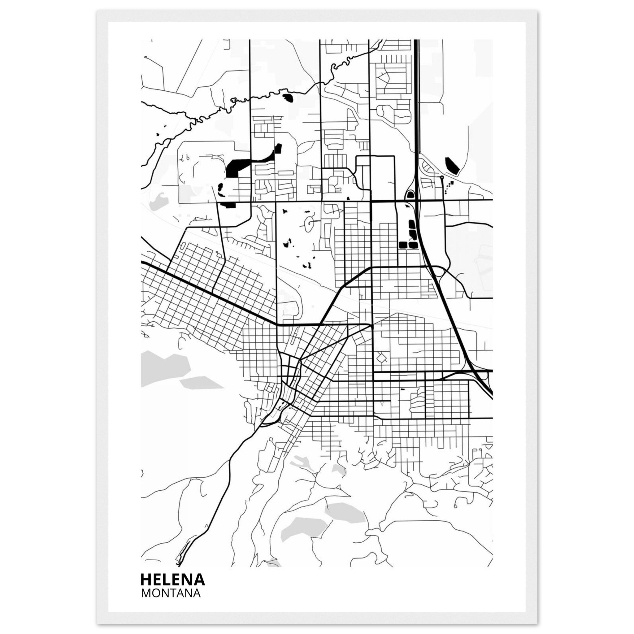 helena map poster print