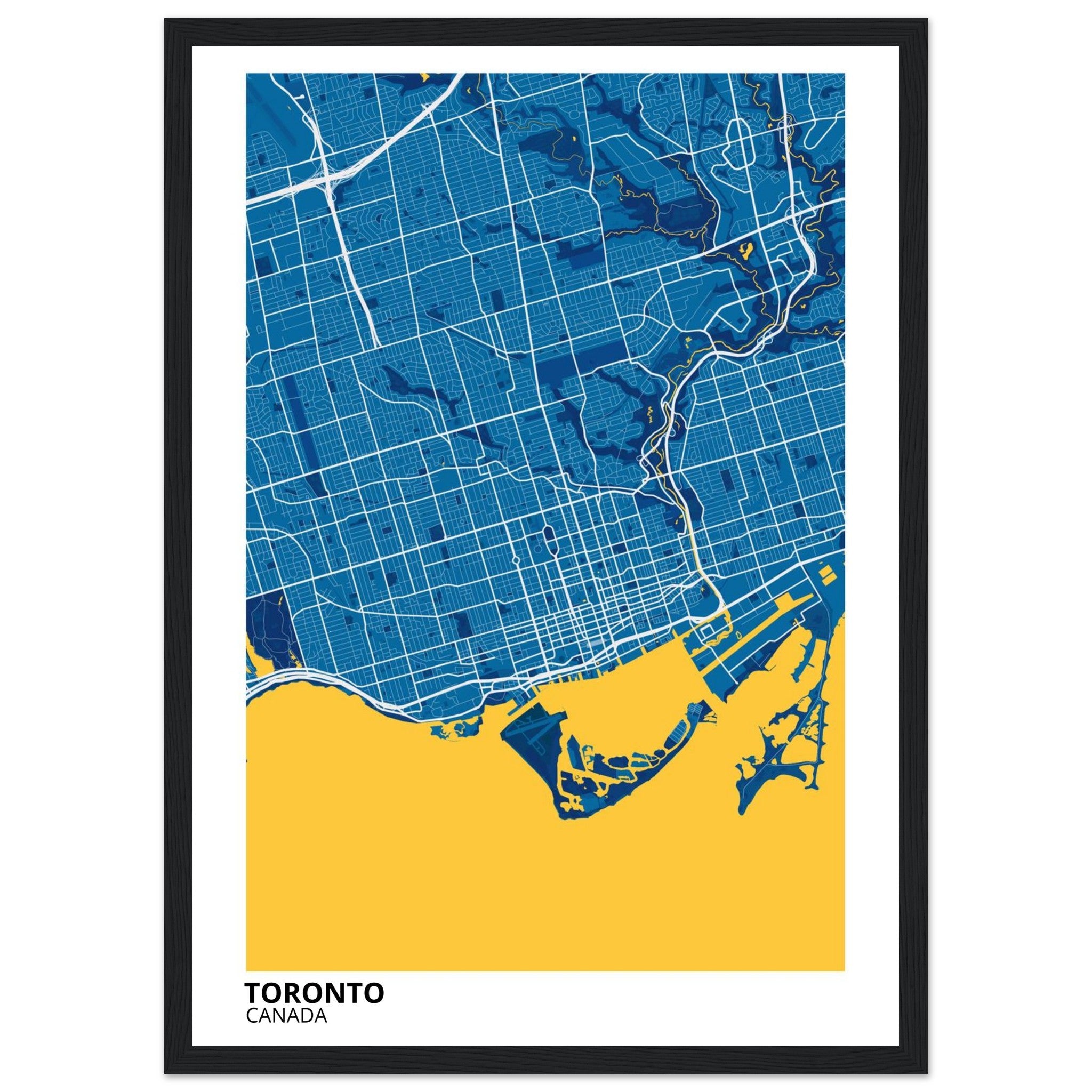 Toronto Canada City Map Poster | Custom Map Art Print - Ink And Atlas