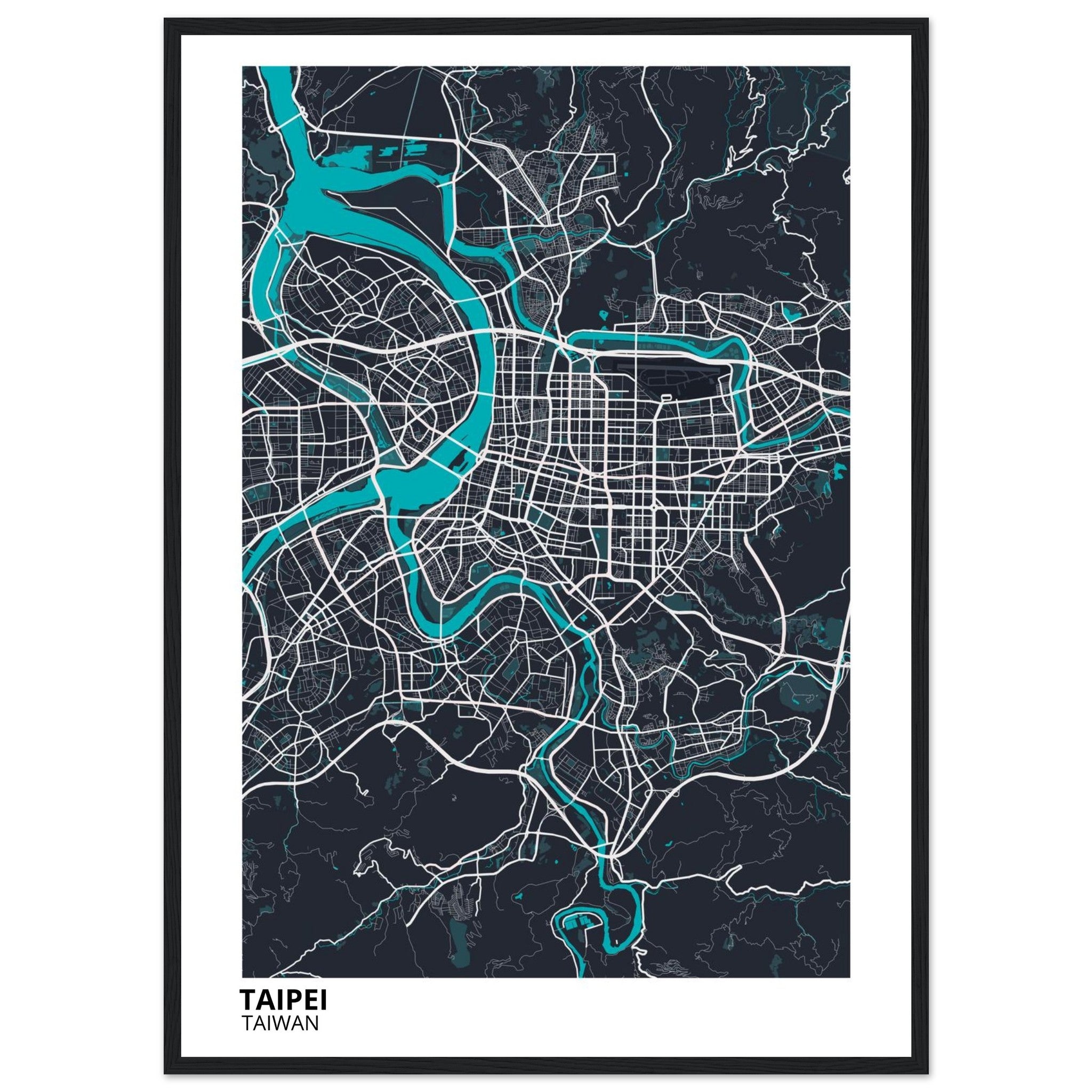 Taipei Taiwan City Map Poster | Custom Map Art Print - Ink And Atlas