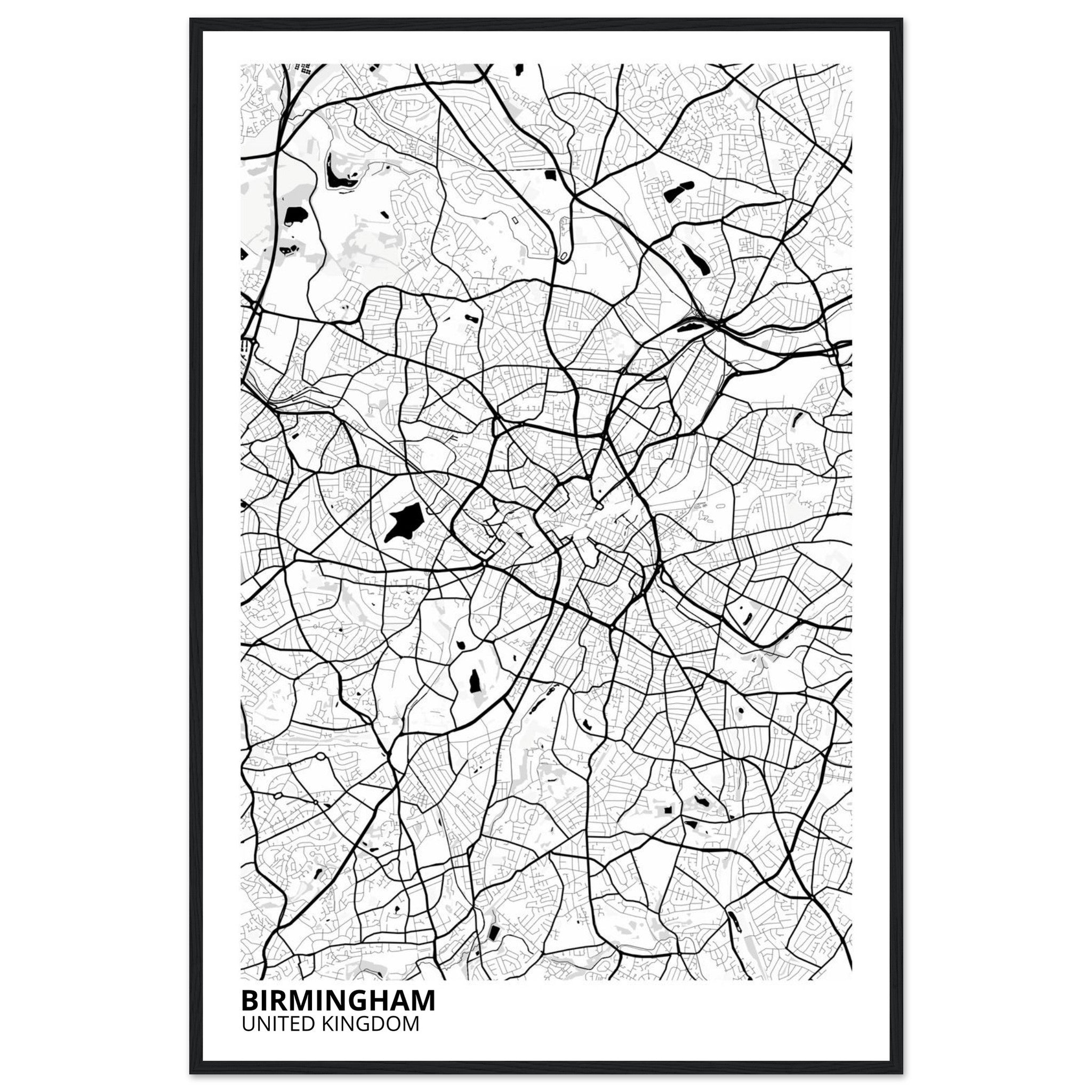 Birmingham United Kingdom City Map Poster | Custom Map Art Print - Ink And Atlas