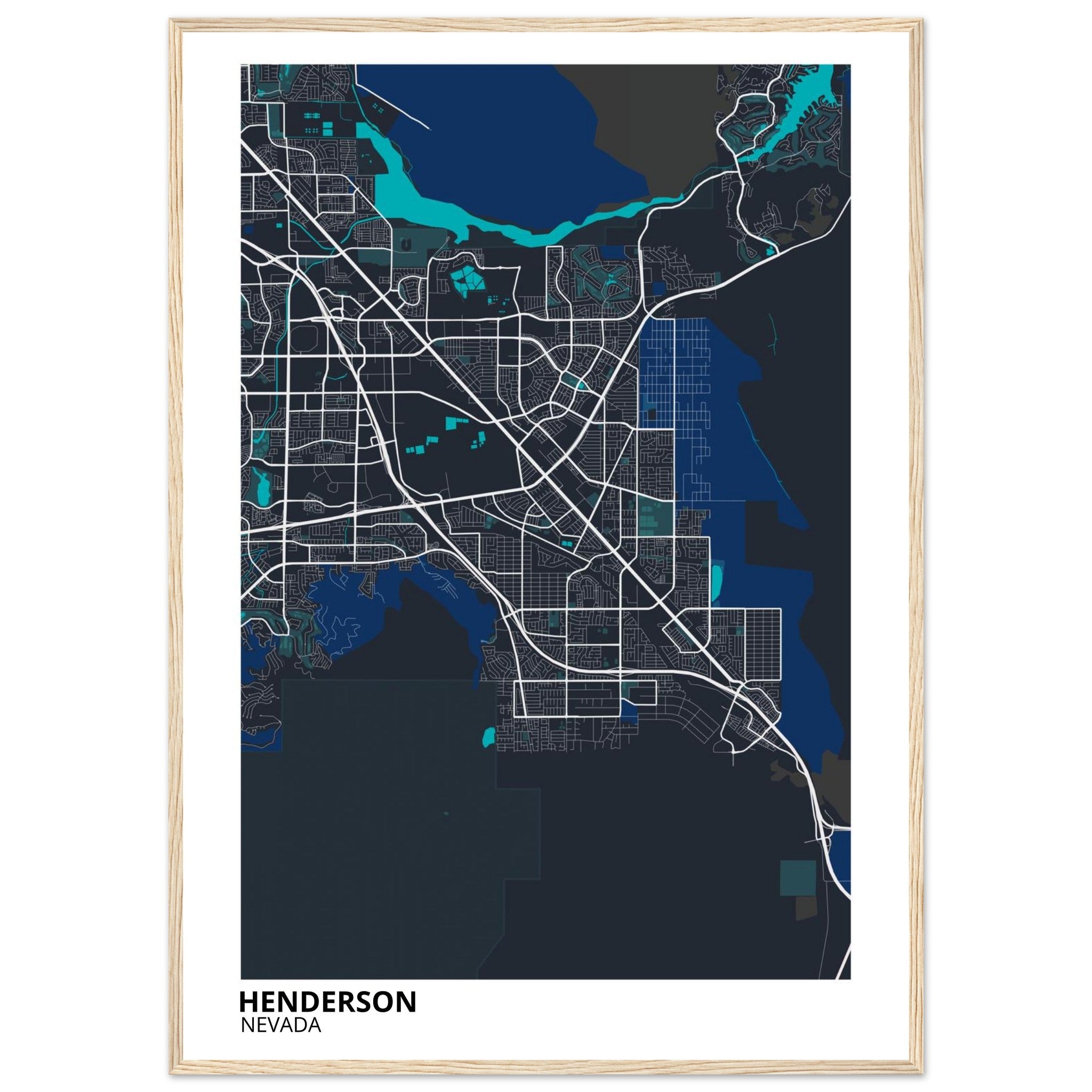 Henderson Nevada City Map Poster | Custom Map Art Print - Ink And Atlas