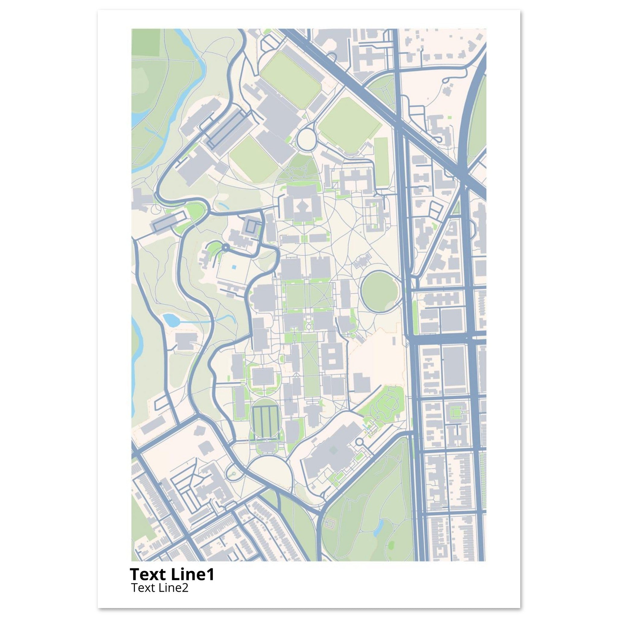 johns hopkins university campus map poster