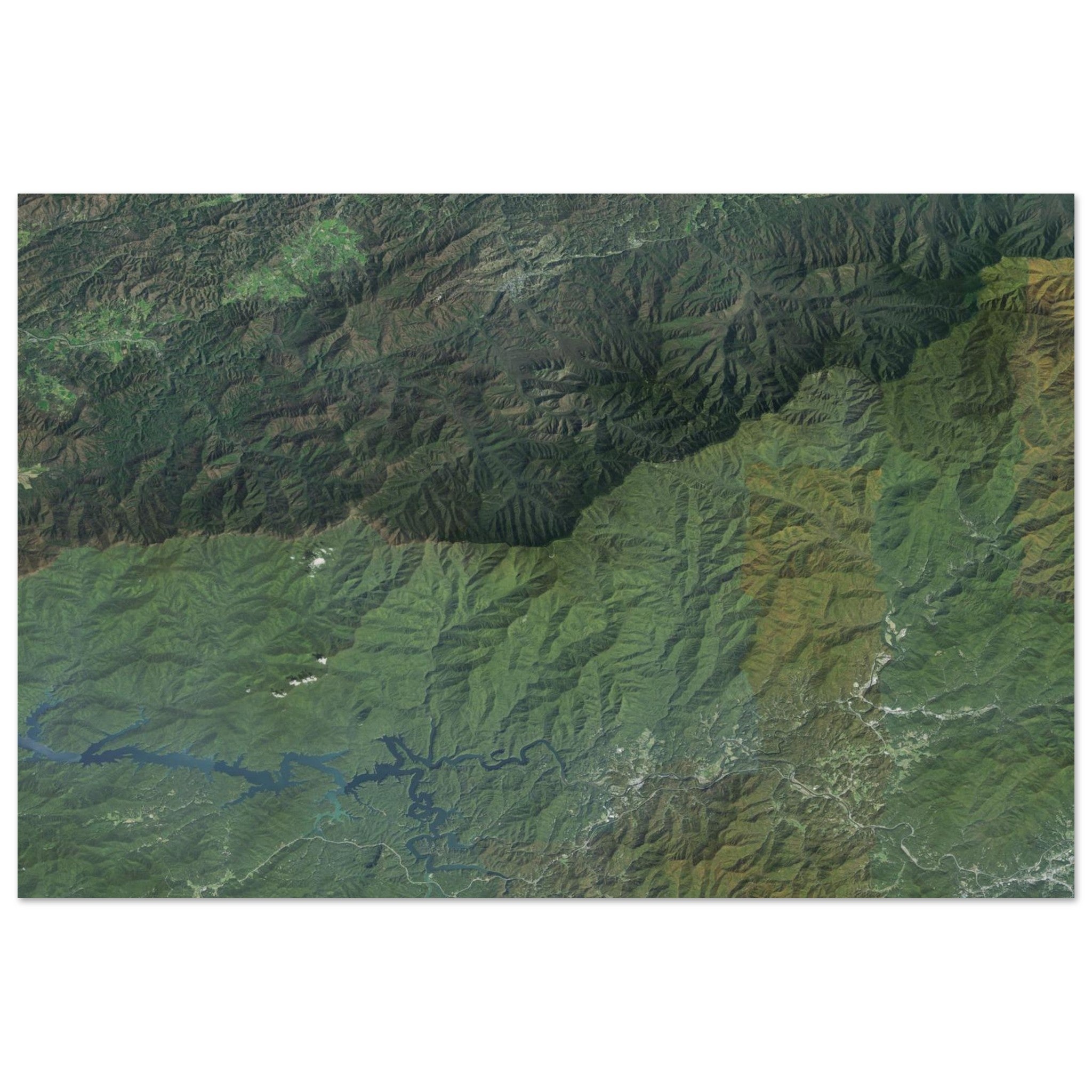 Great Smoky Mountains National Park Natural Earth Print - Ink And Atlas