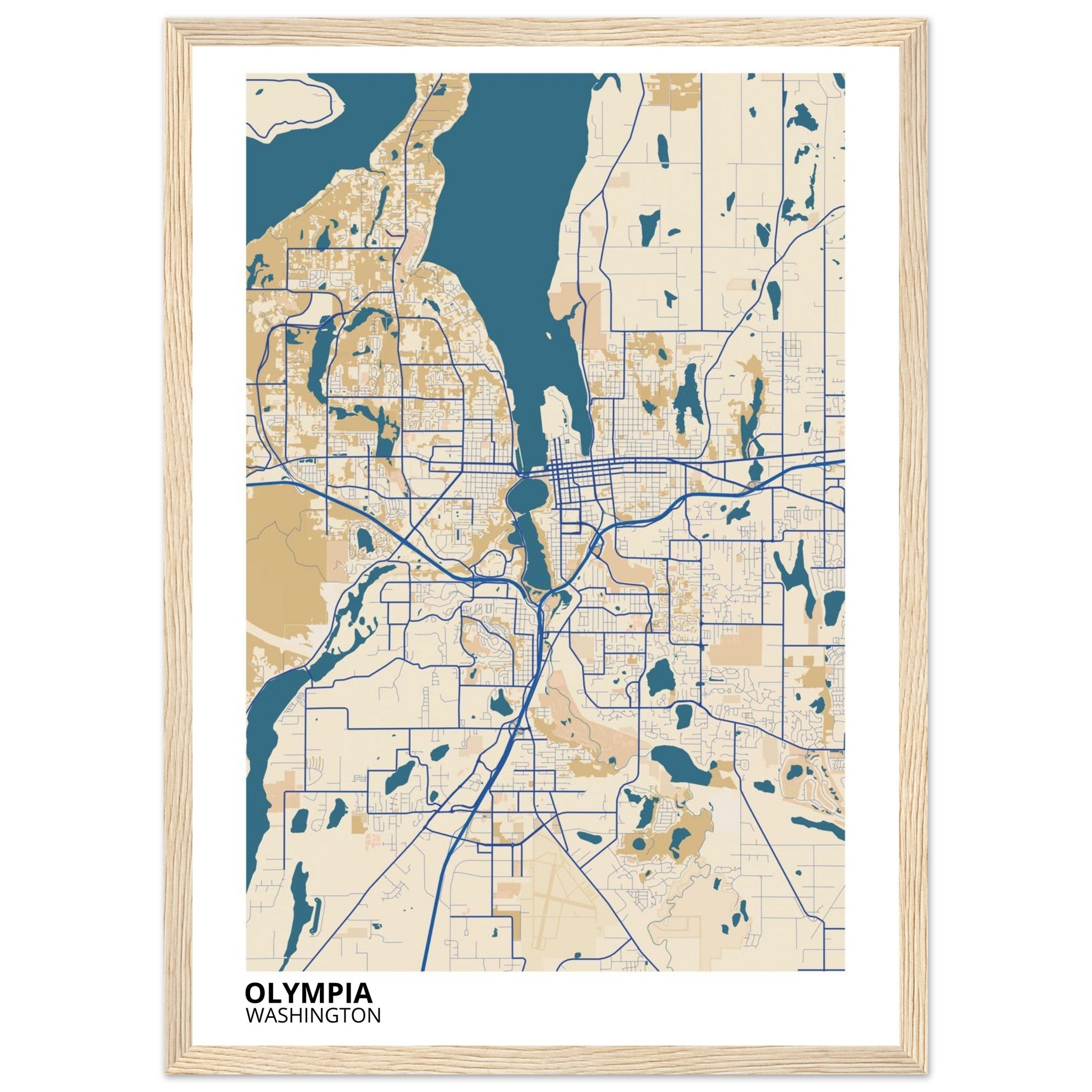 olympia map poster print