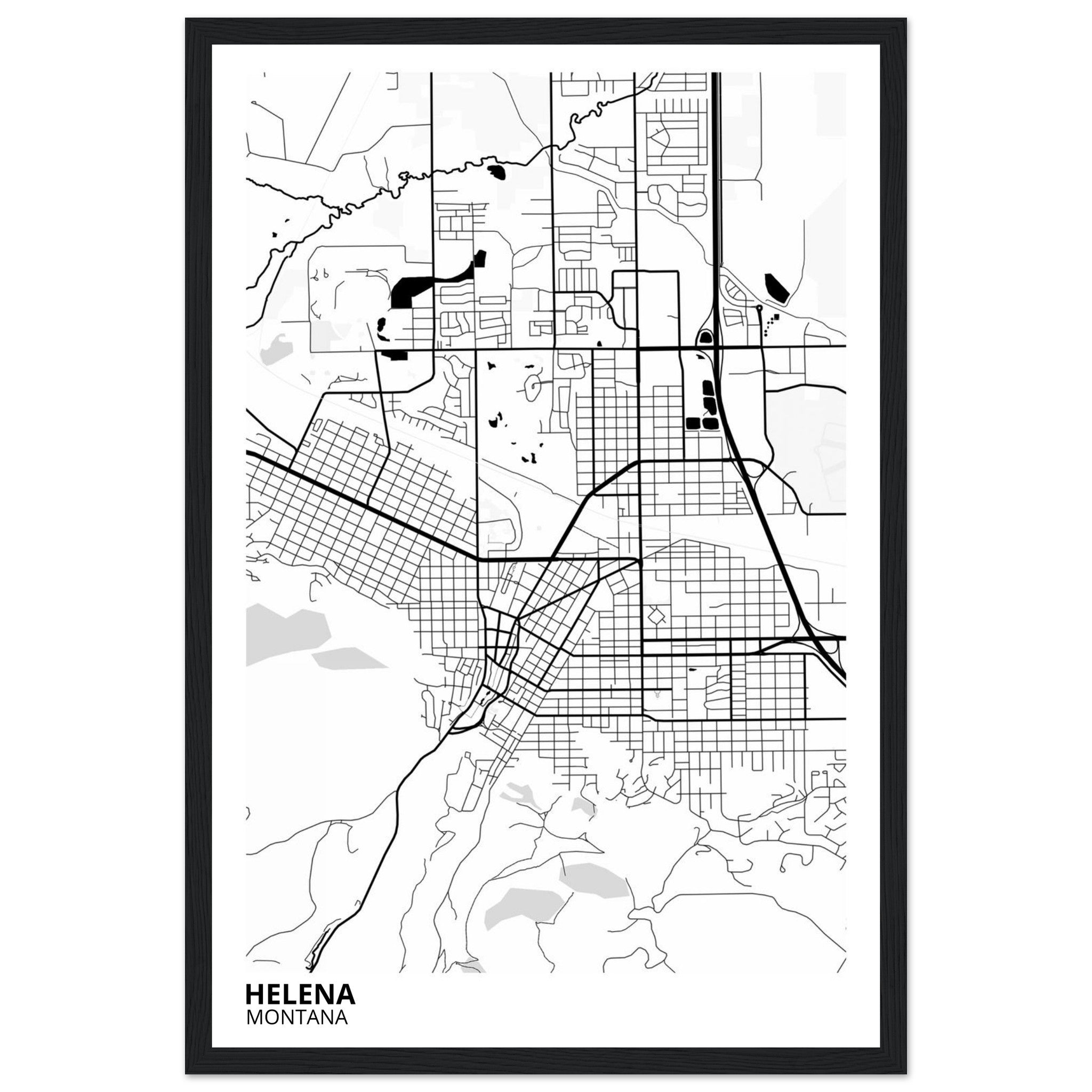 helena map poster print