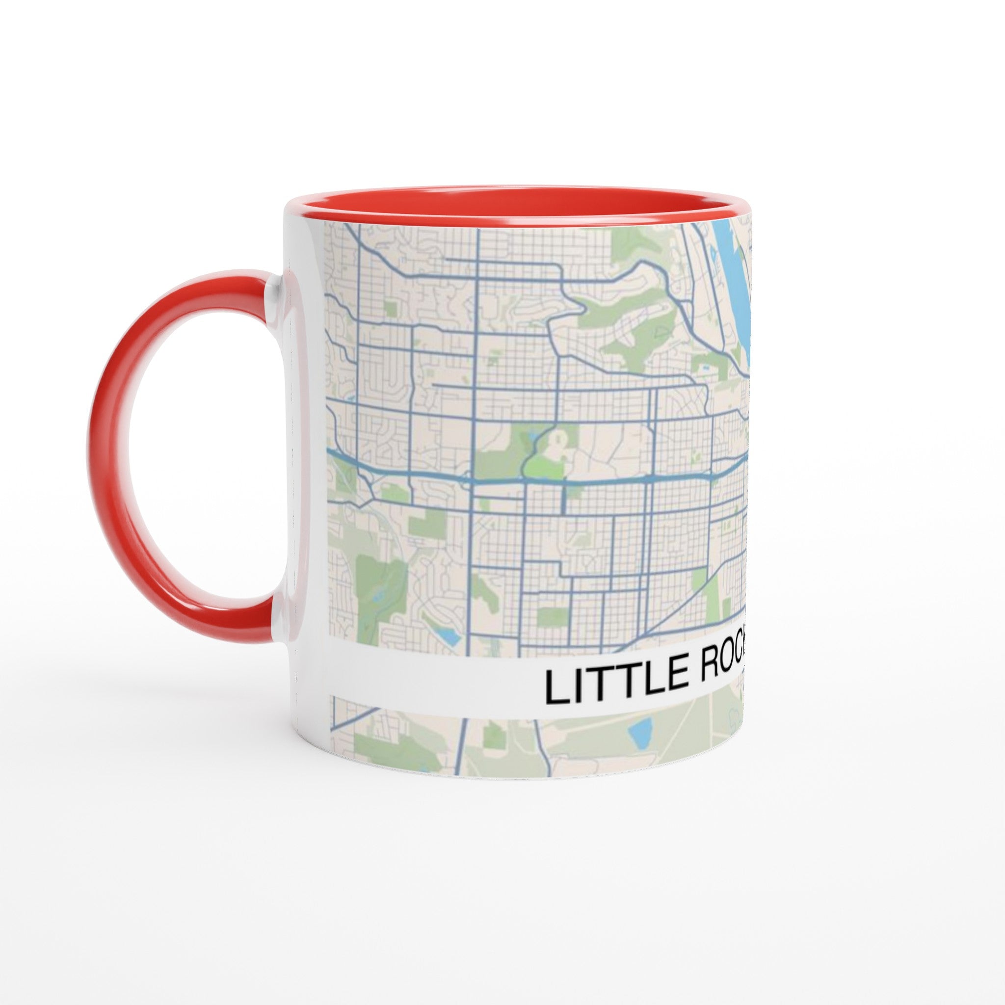 Little Rock Arkansas Modern City Map Mug (11oz) - Ink And Atlas