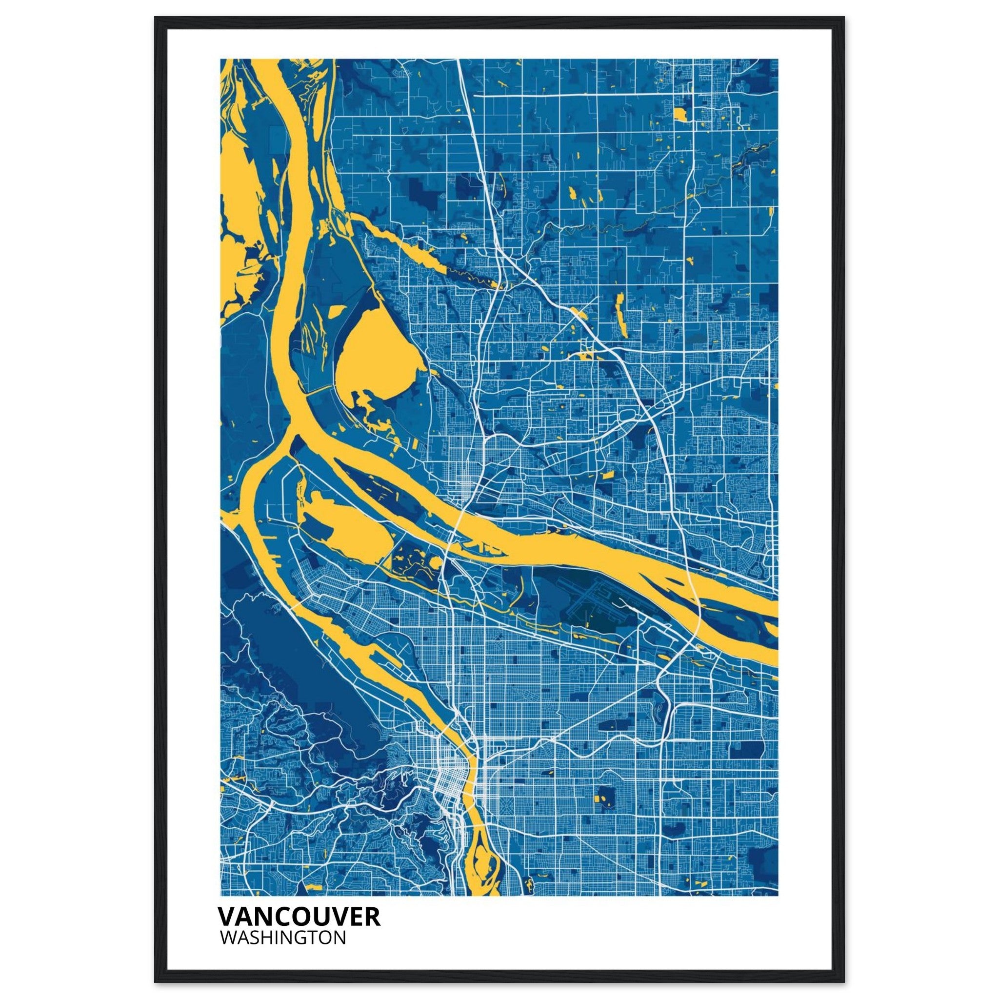 Vancouver Washington City Map Poster | Custom Map Art Print - Ink And Atlas