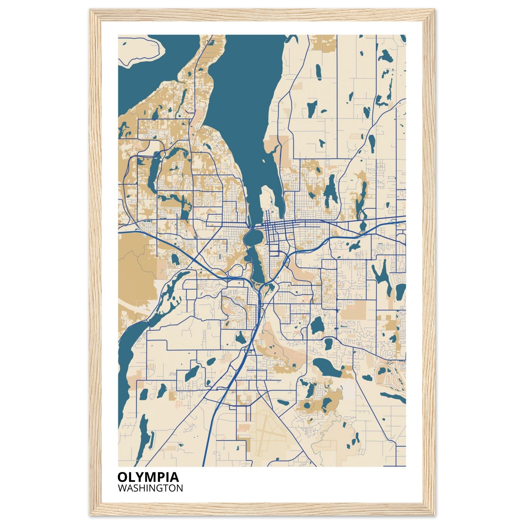 olympia map poster print