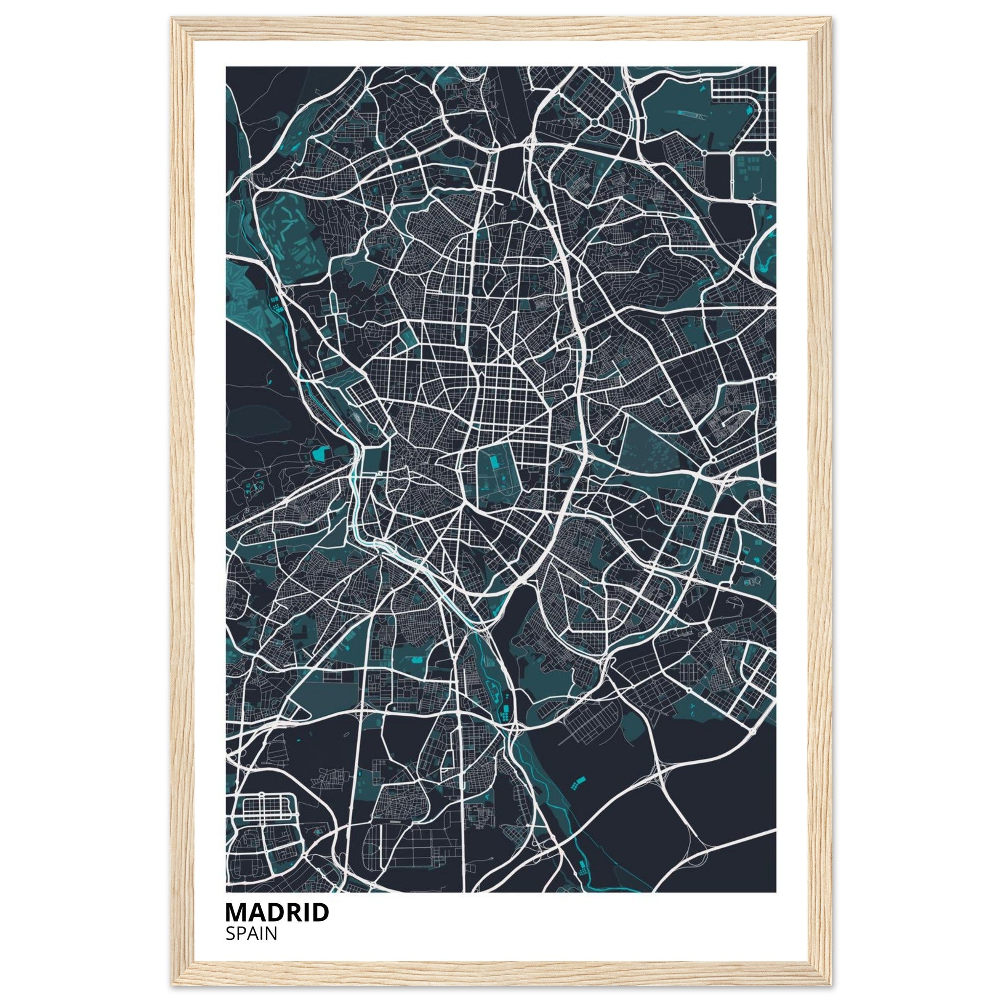Madrid Spain City Map Poster | Custom Map Art Print - Ink And Atlas