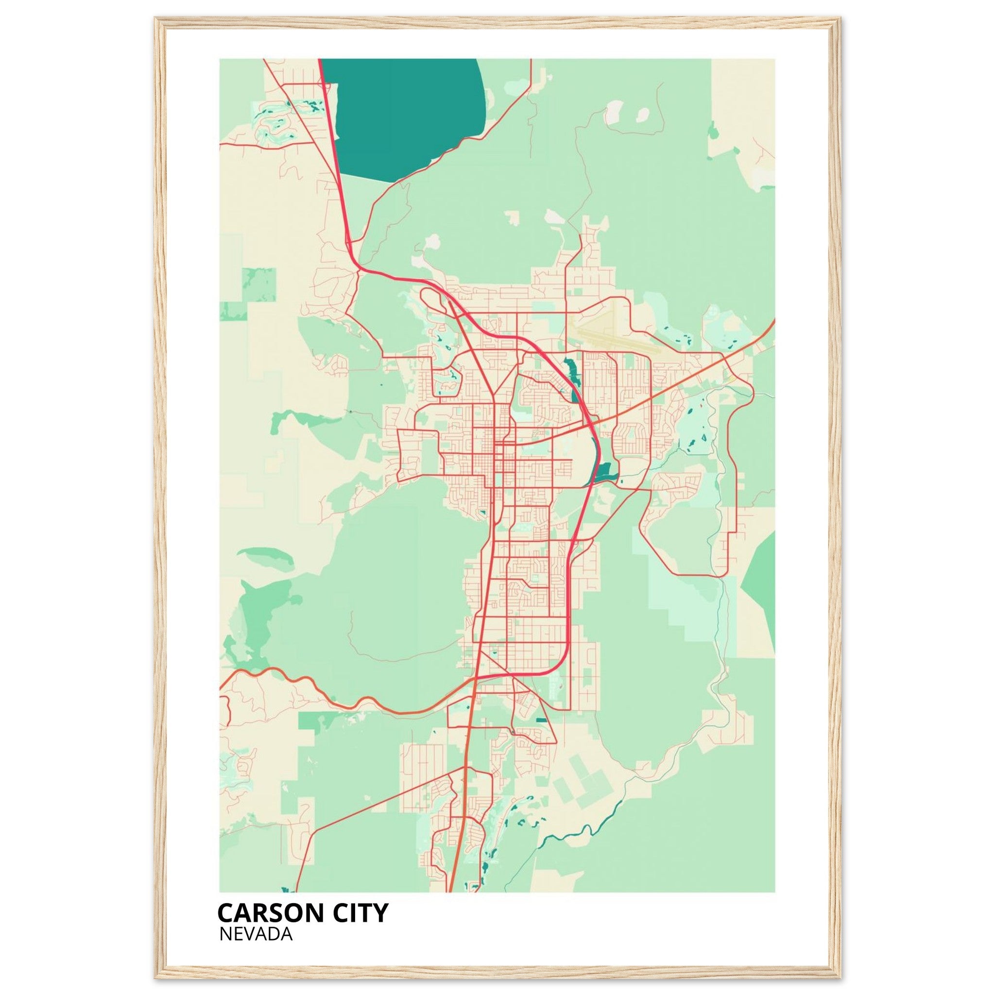 carson city map poster print