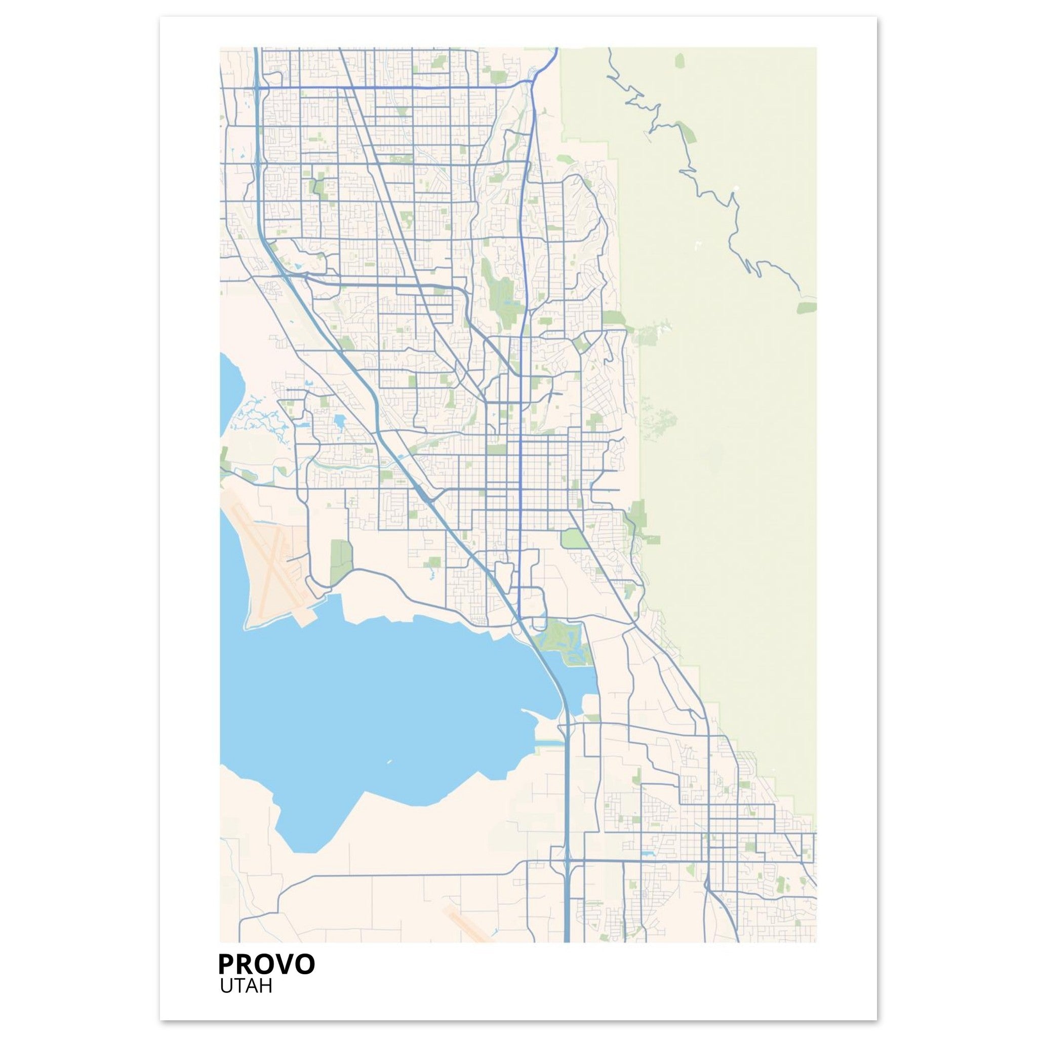 provo map poster print