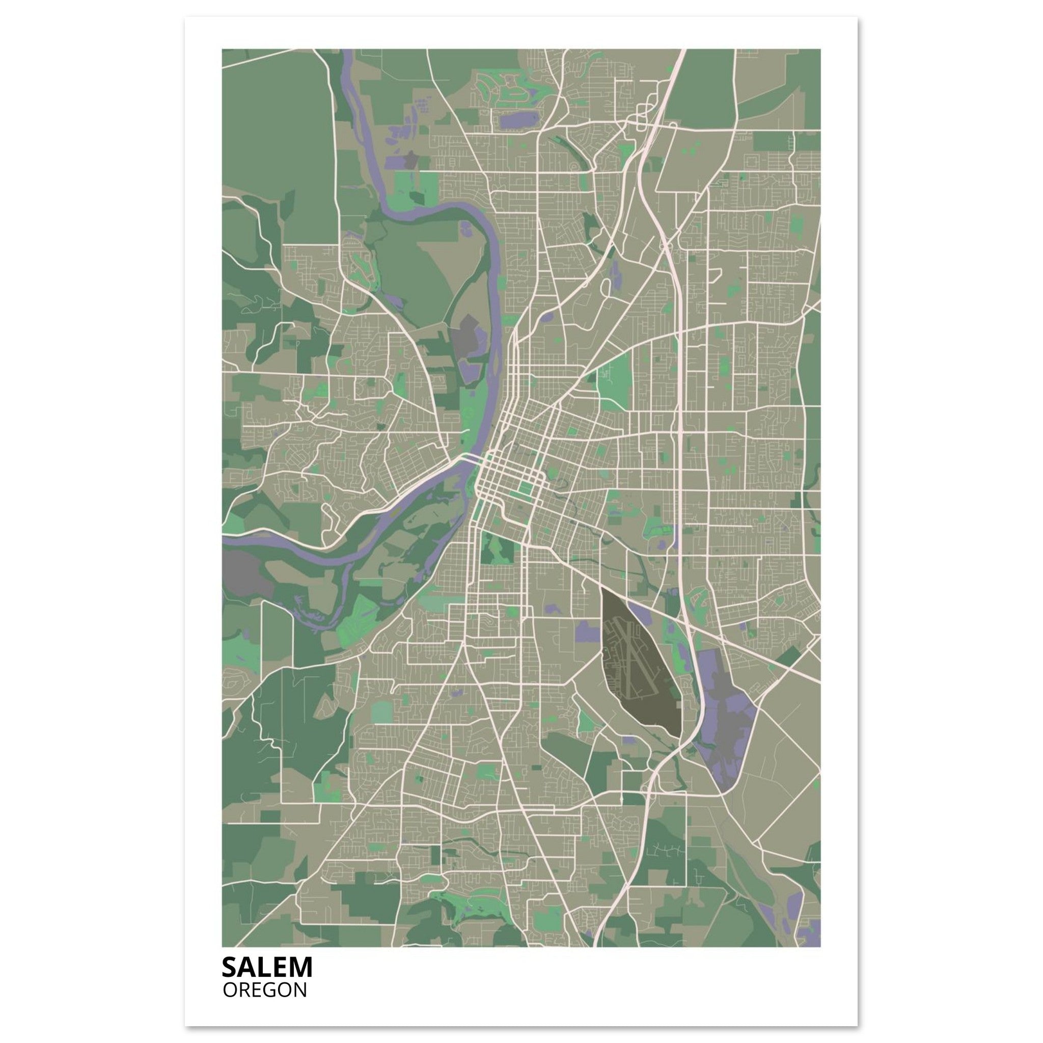 salem map poster print