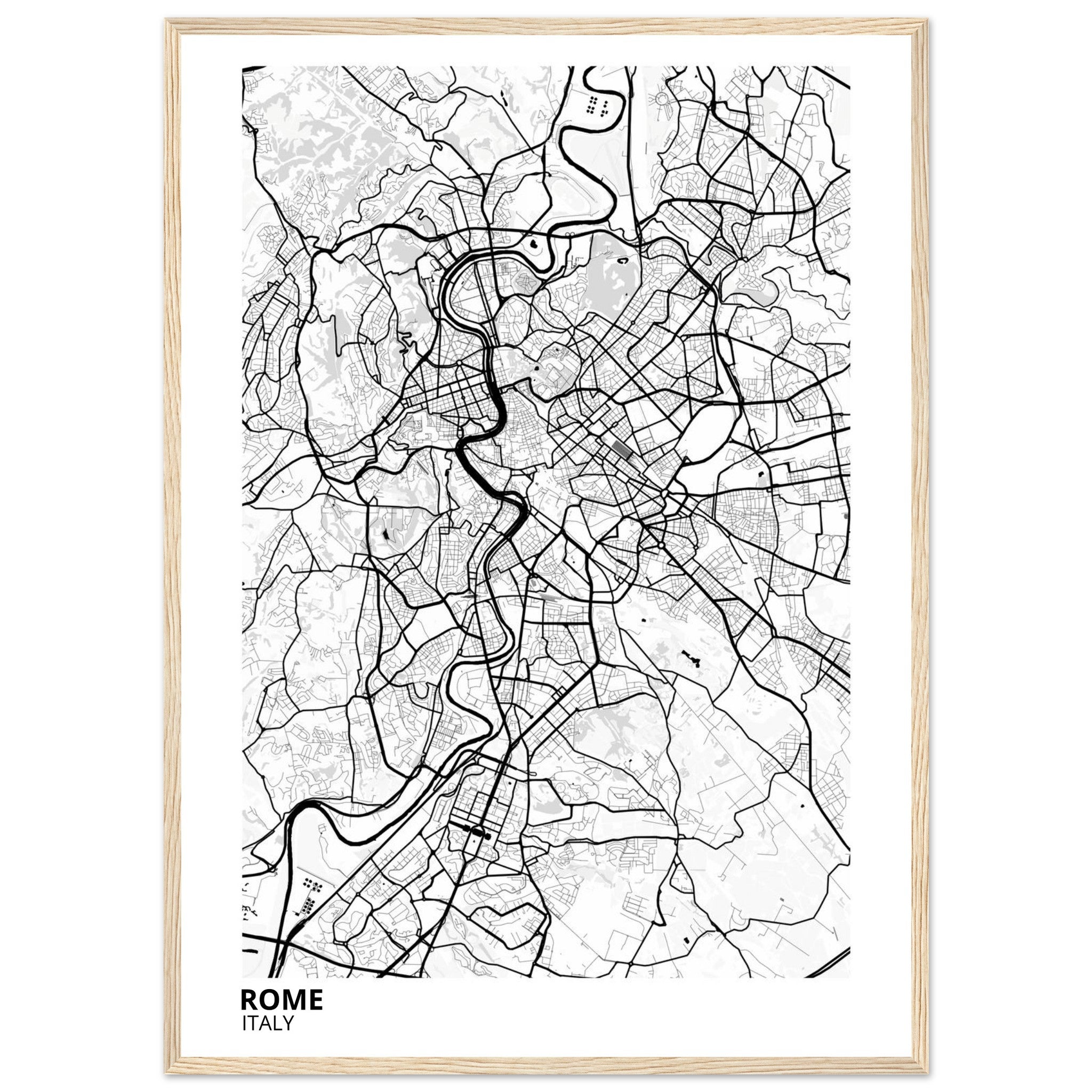 Rome Italy City Map Poster | Custom Map Art Print - Ink And Atlas