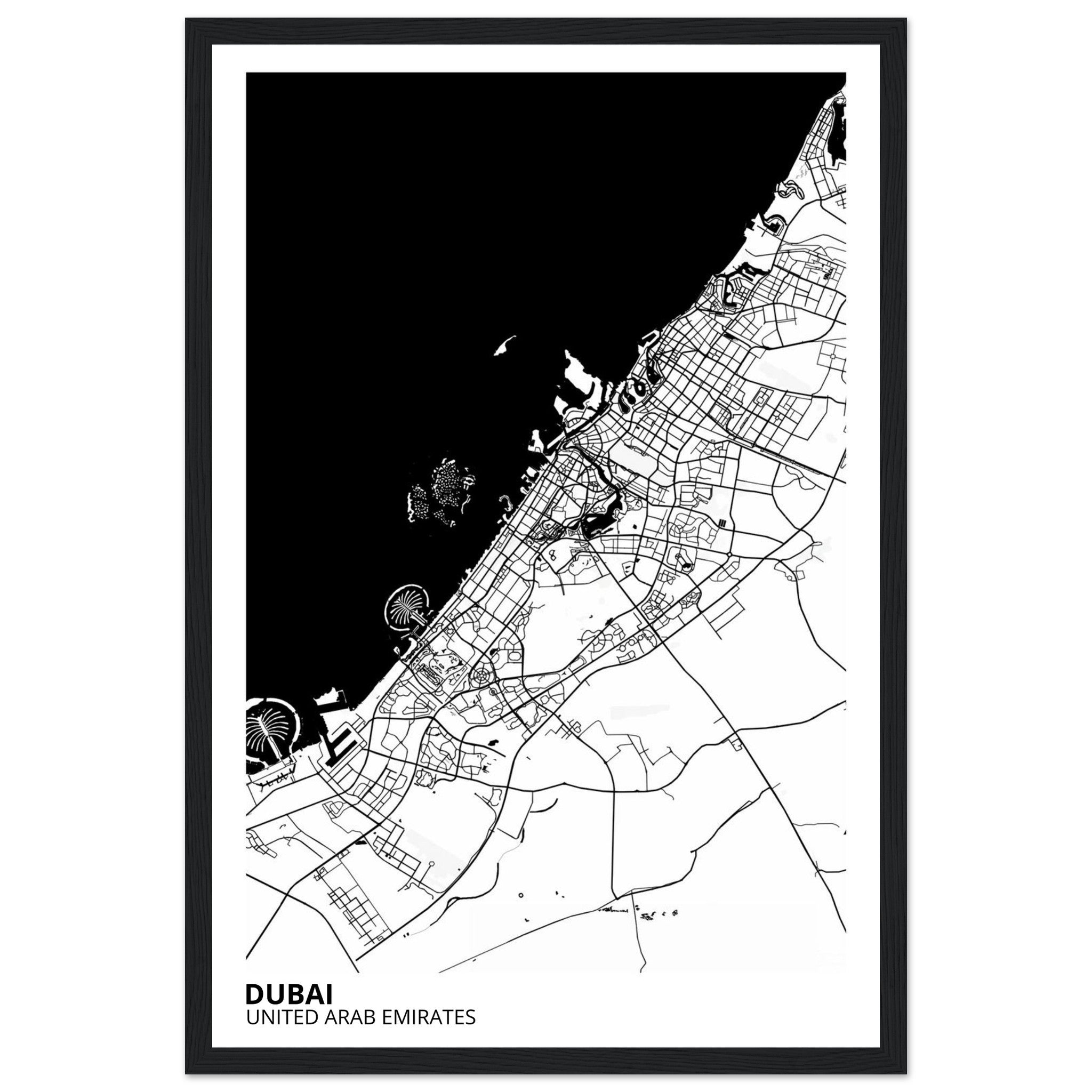 Dubai United Arab Emirates City Map Poster | Custom Map Art Print - Ink And Atlas