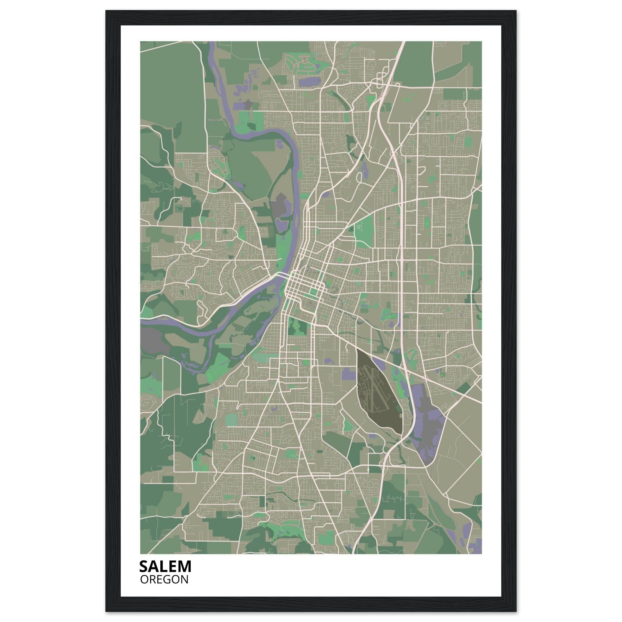 salem map poster print