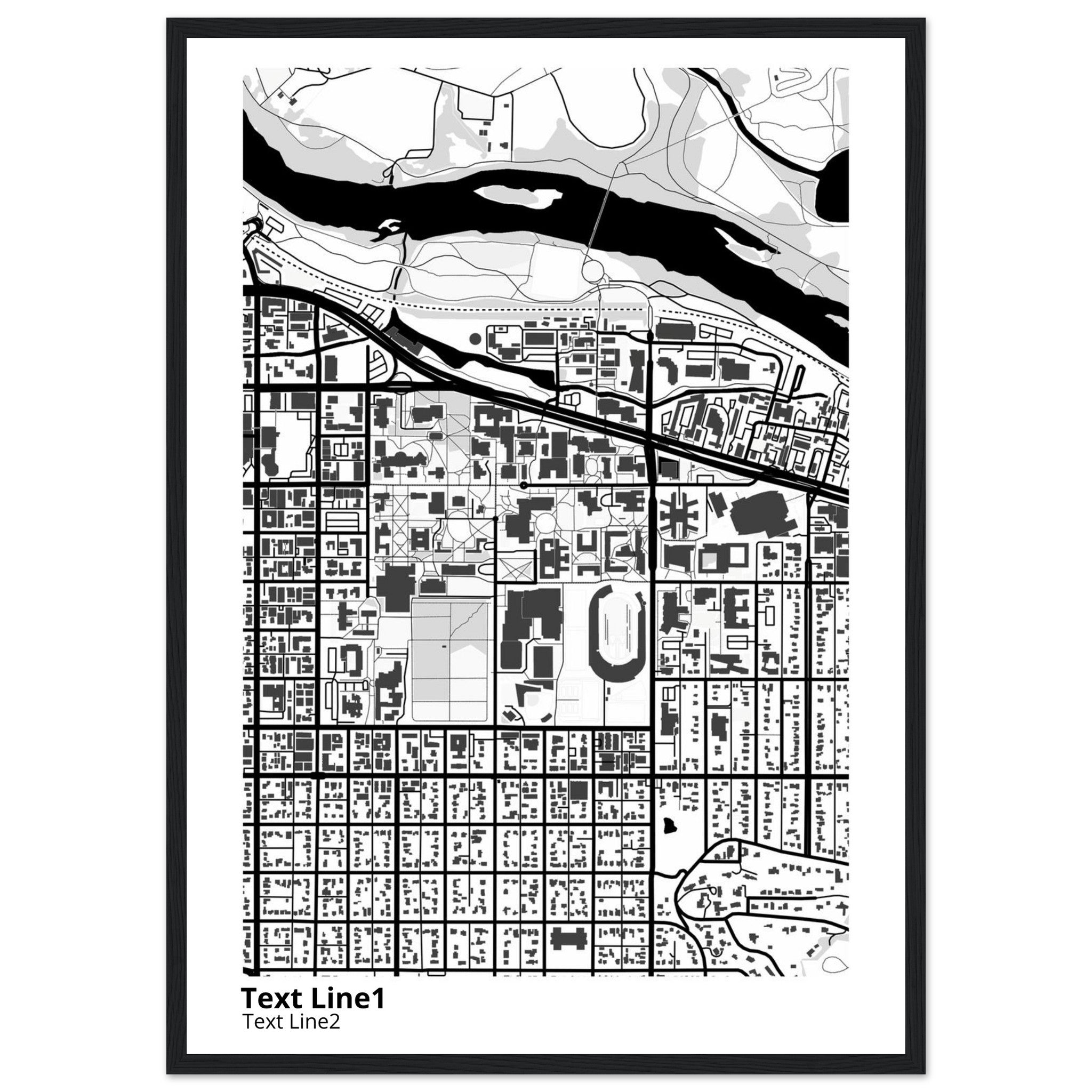 university of oregon campus map poster