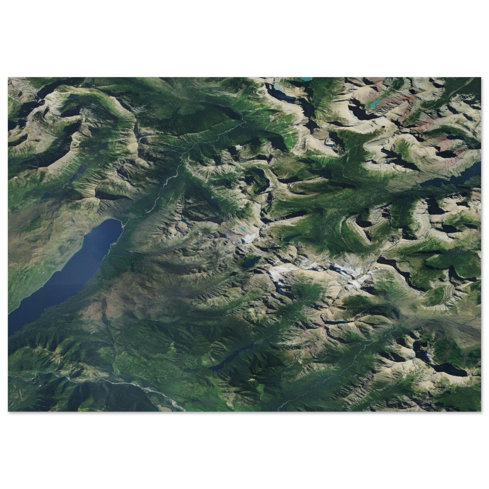 Glacier National Park Natural Earth Print - Ink And Atlas