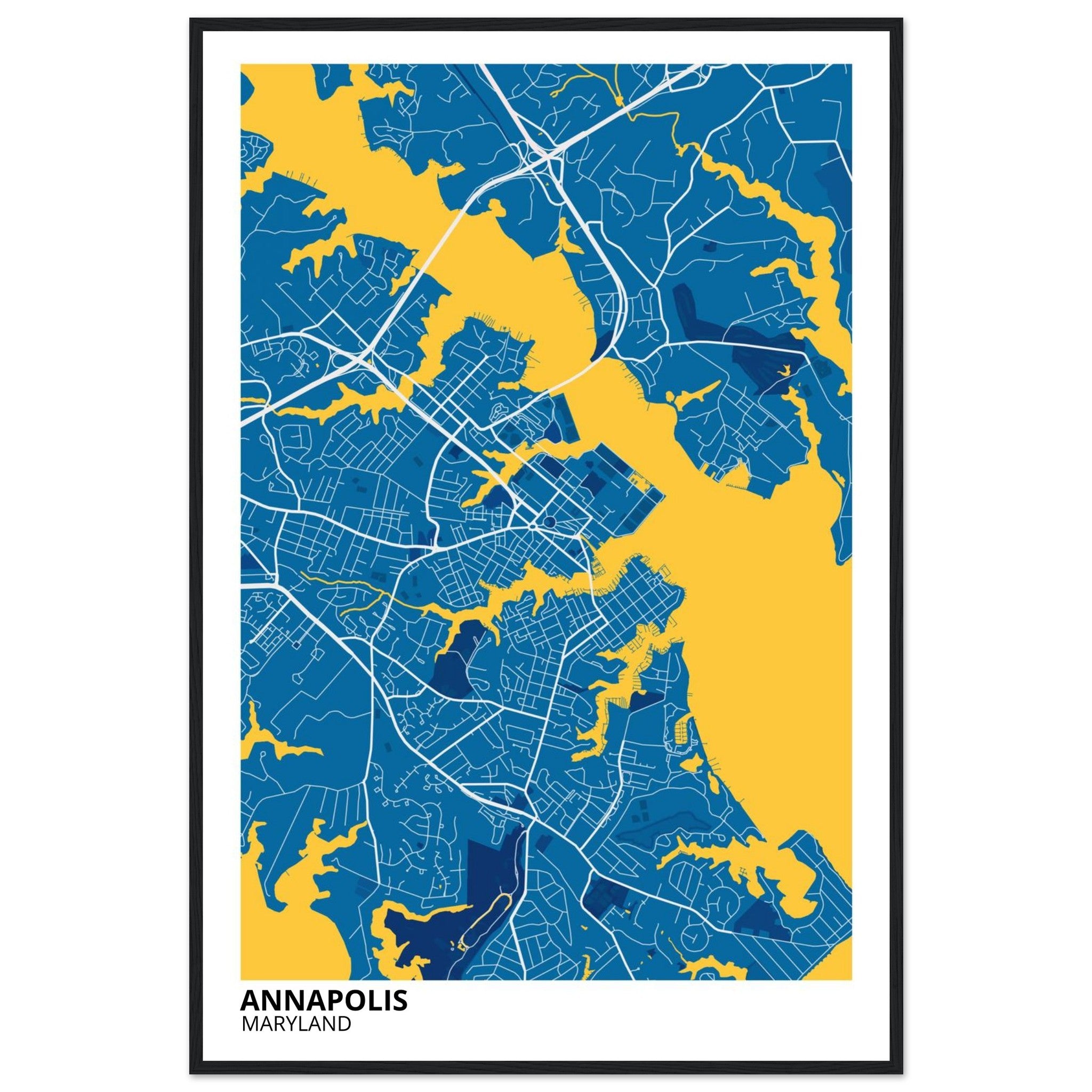 annapolis map poster print