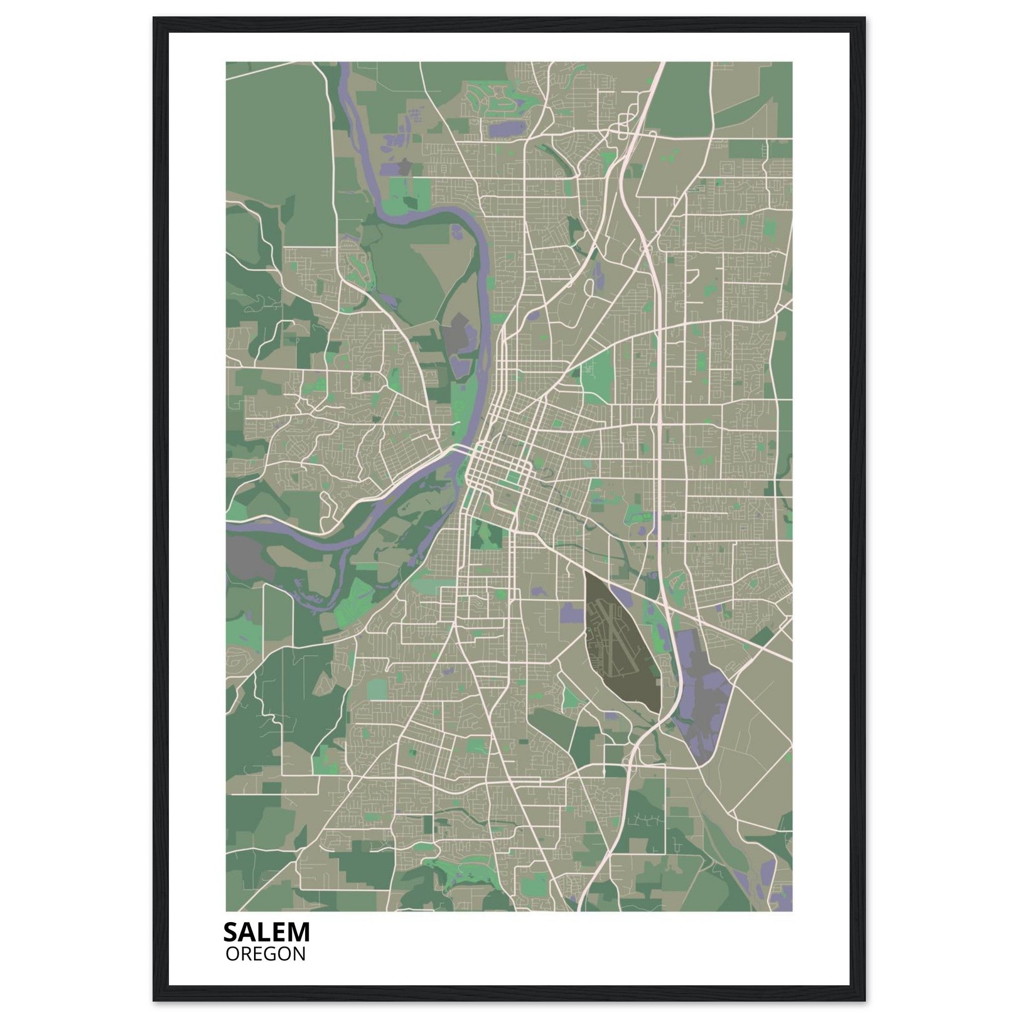 salem map poster print