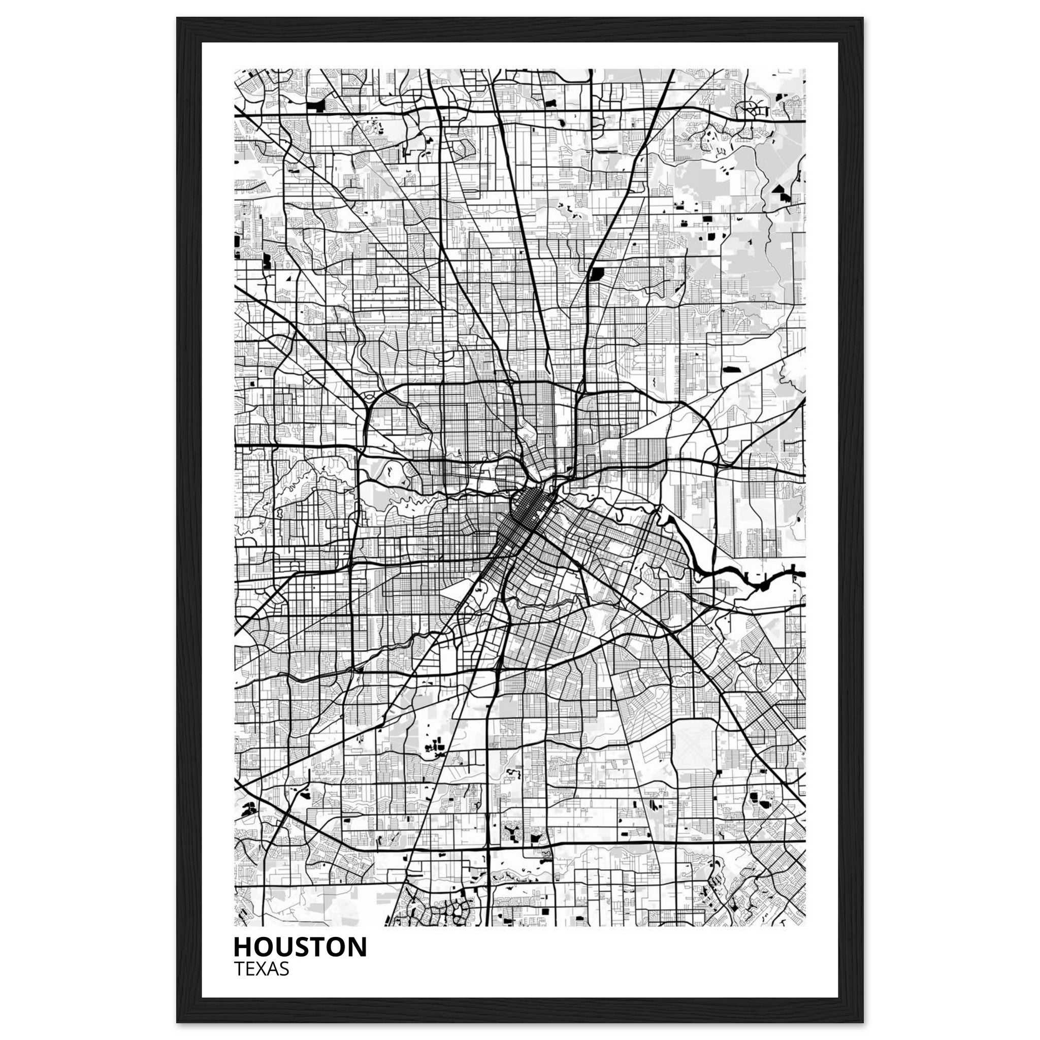 houston map poster print