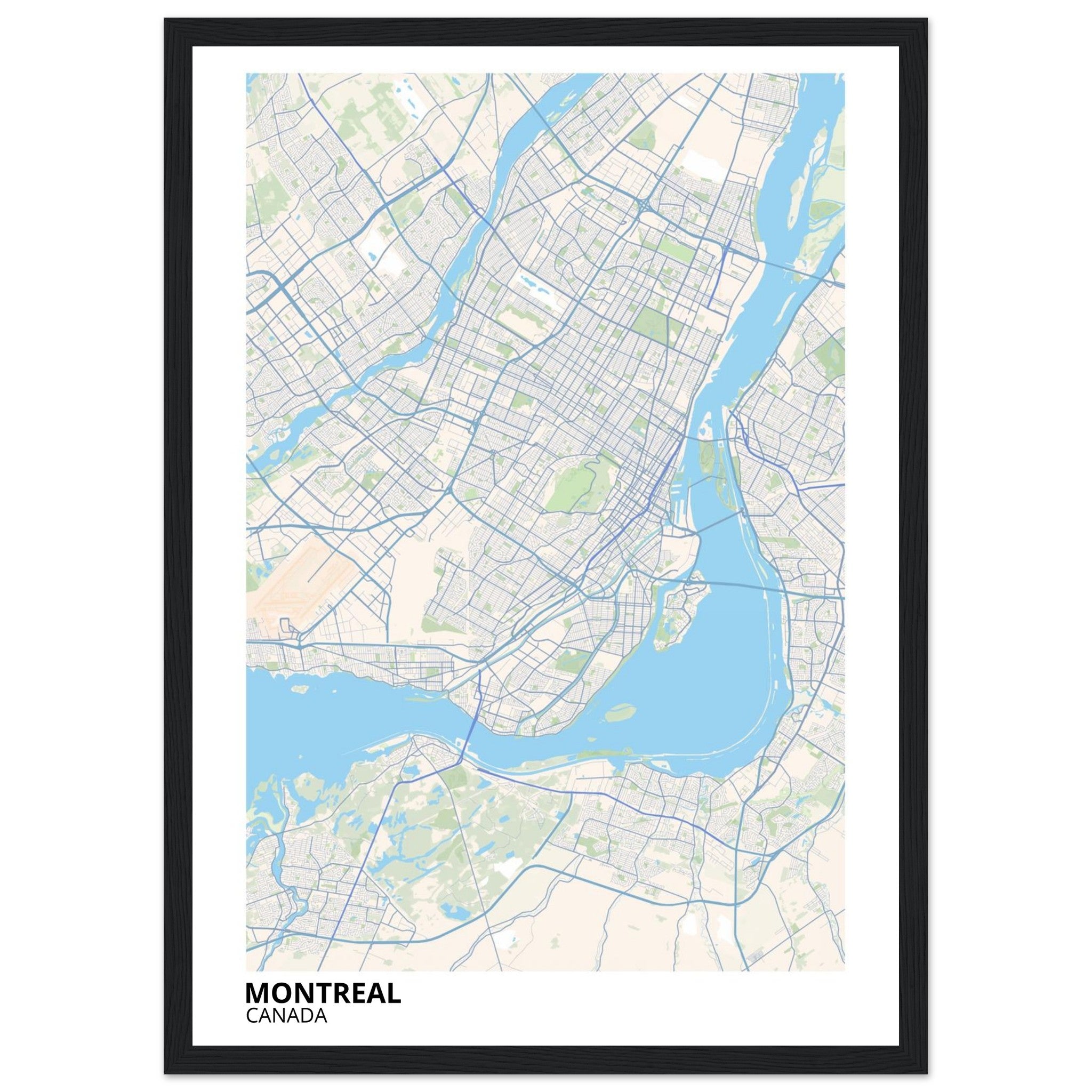 Montreal Canada City Map Poster | Custom Map Art Print - Ink And Atlas