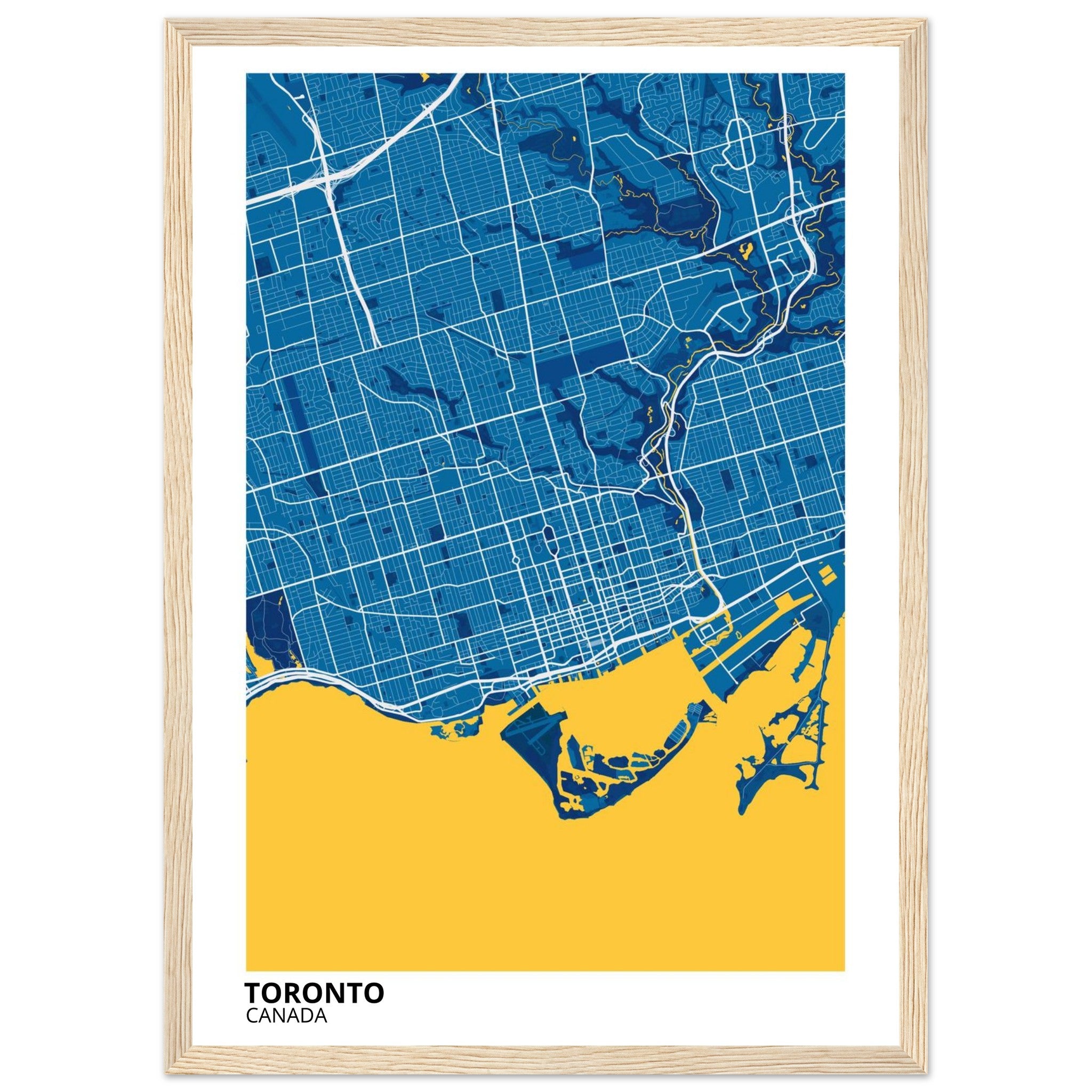 Toronto Canada City Map Poster | Custom Map Art Print - Ink And Atlas