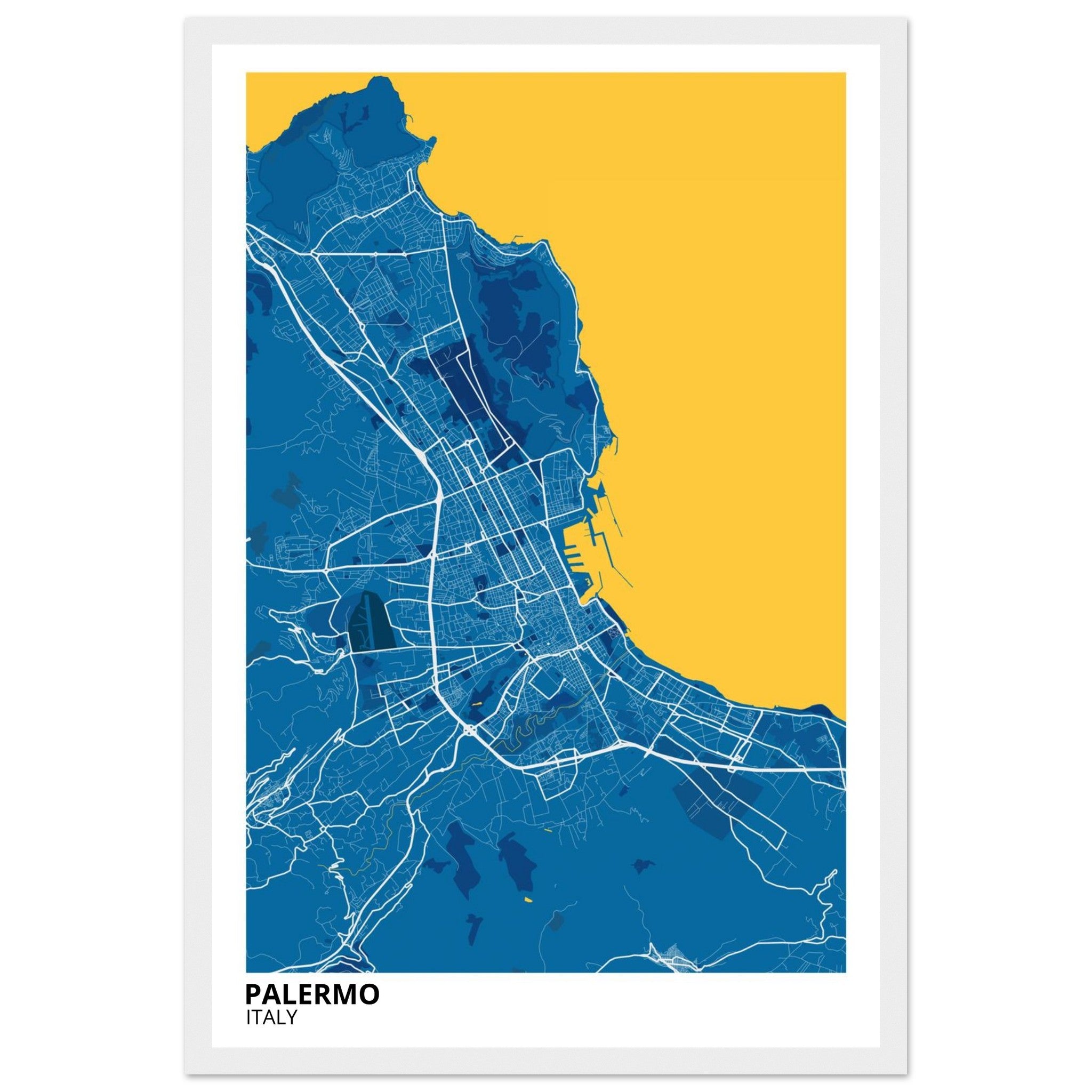 Palermo Italy City Map Poster | Custom Map Art Print - Ink And Atlas