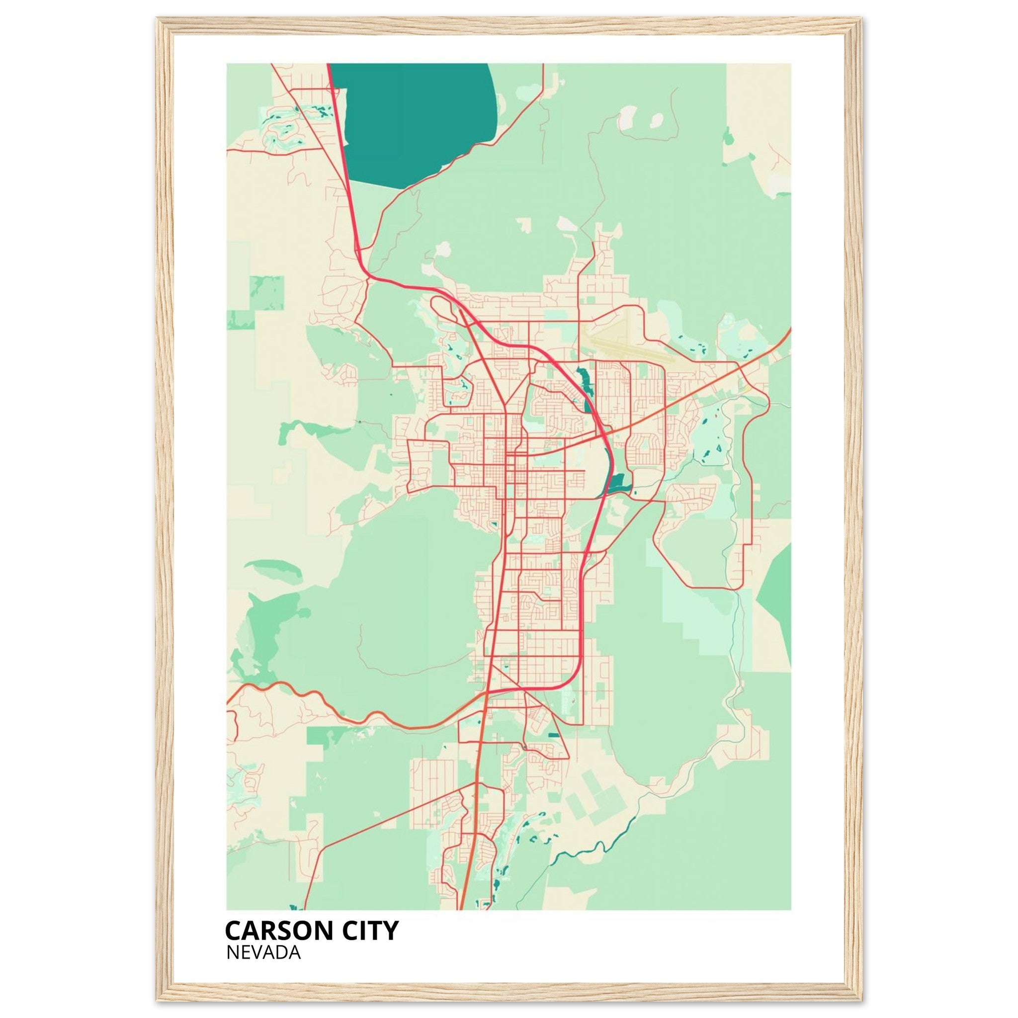 carson city map poster print