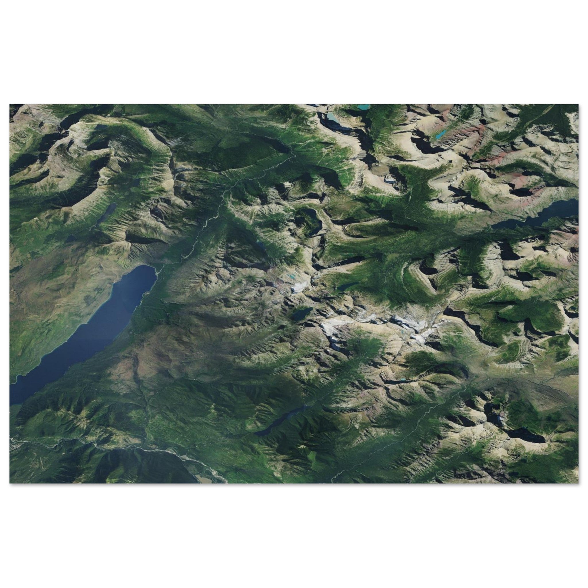Glacier National Park Natural Earth Print - Ink And Atlas